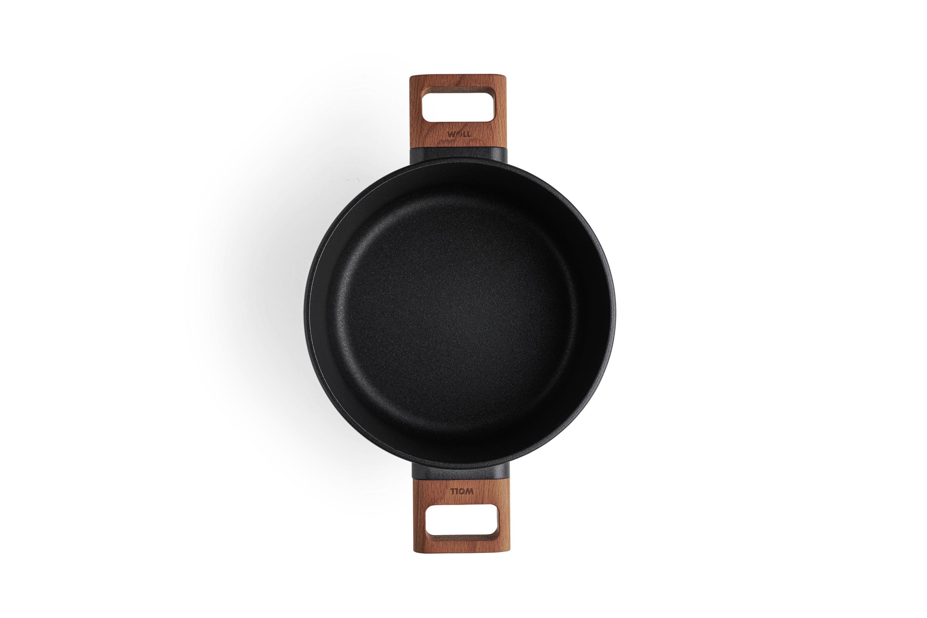 Eco Logic QXR Gusstopf Draufsicht | Alle Herdarten inkl. Induktion | 2 Seitengriffe aus Holz | 20 cm