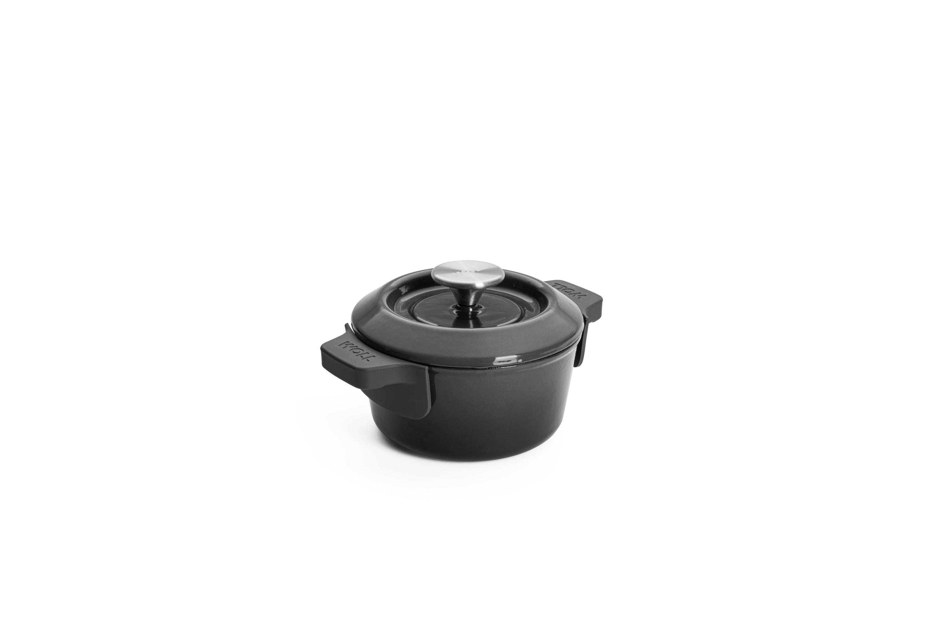Iron Gusstopf mit Deckel | Carbon Grey | Alle Herdarten inkl. Induktion | 16cm