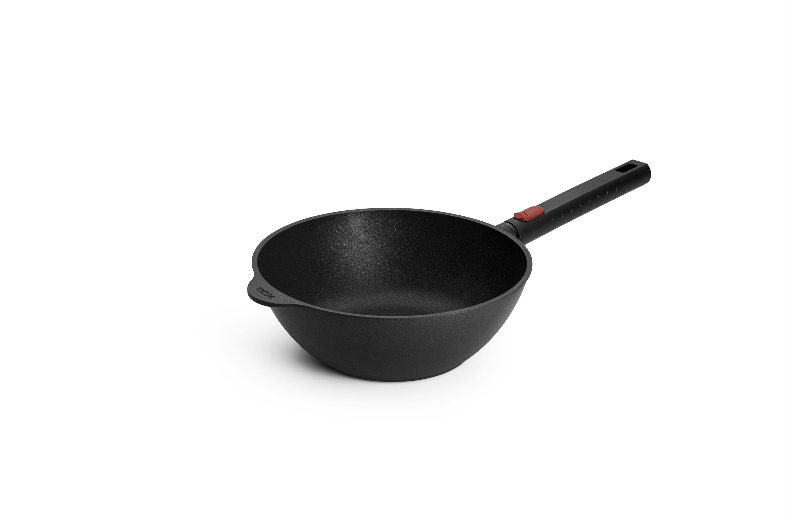 Eco Logic QXR Guss-Wok | Stiel - Abnehmbar | Alle Herdarten inkl. Induktion | 24 cm