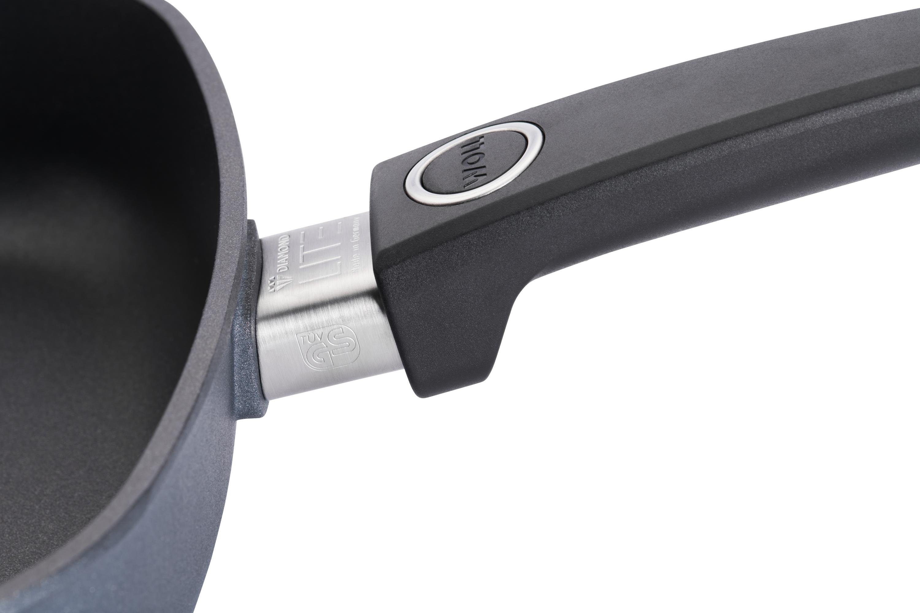 Diamond Lite Gusspfanne, viereckig Detailansicht | 26x26cm | Stiel - Fest | Ceran, Gas, Elektro, Halogen