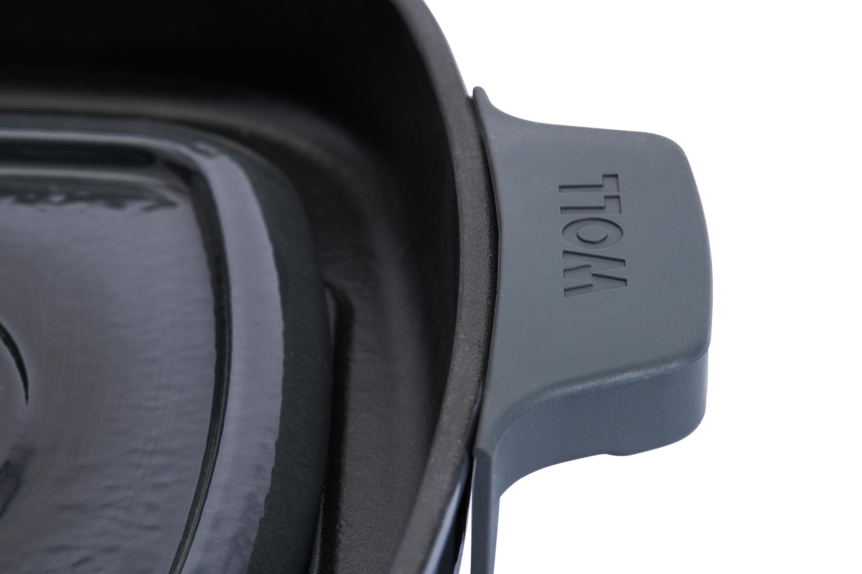 Iron Guss-Grillpfanne, mit Rillen und Steakpresse Detailansicht | Carbon Grey | Alle Herdarten inkl. Induktion | 28x28cm