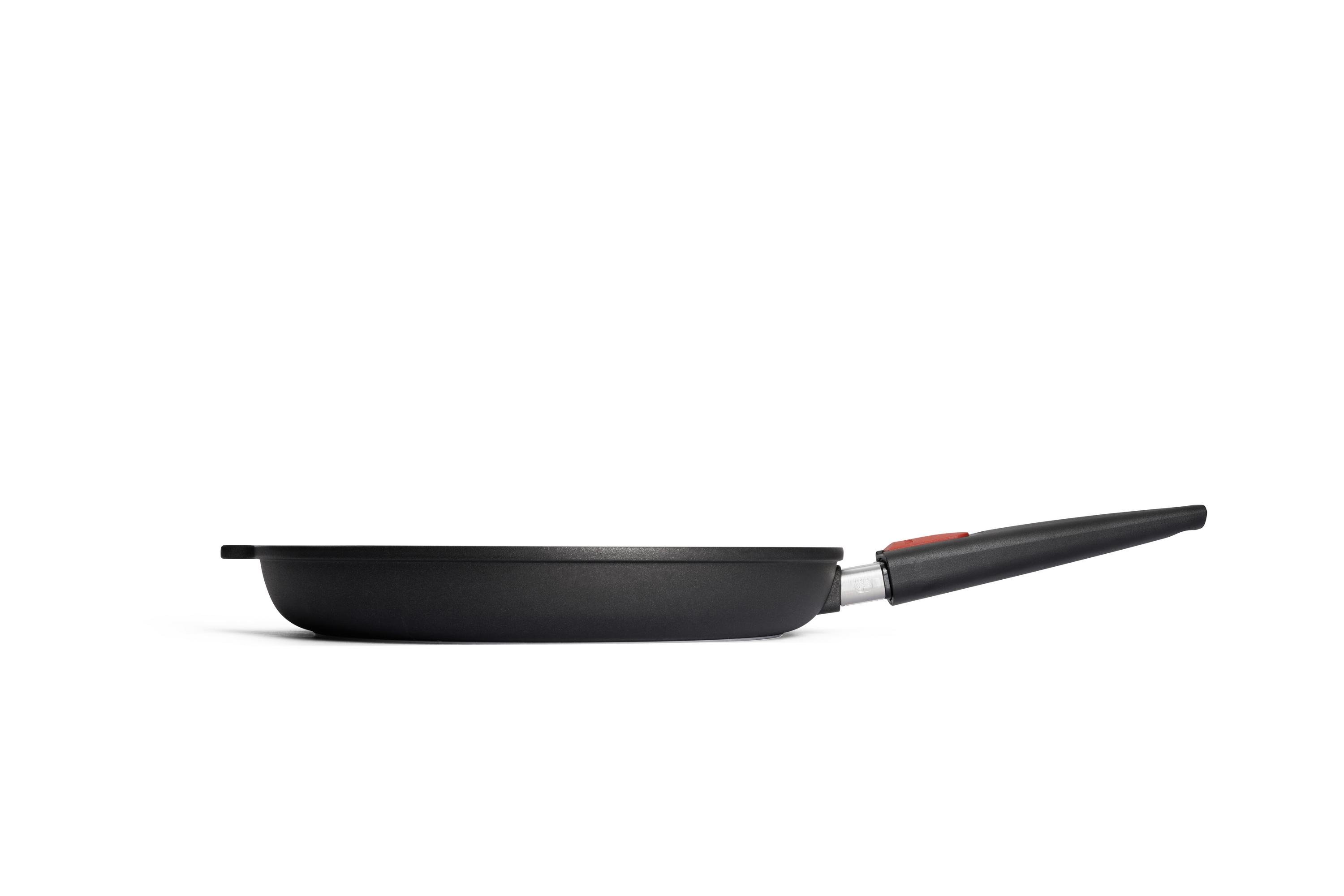 1532N_1532IL_Profile Nowo Titanium Gusspfanne Seitenansicht | Stiel - Abnehmbar | Ceran, Gas, Elektro, Halogen | 32cm
