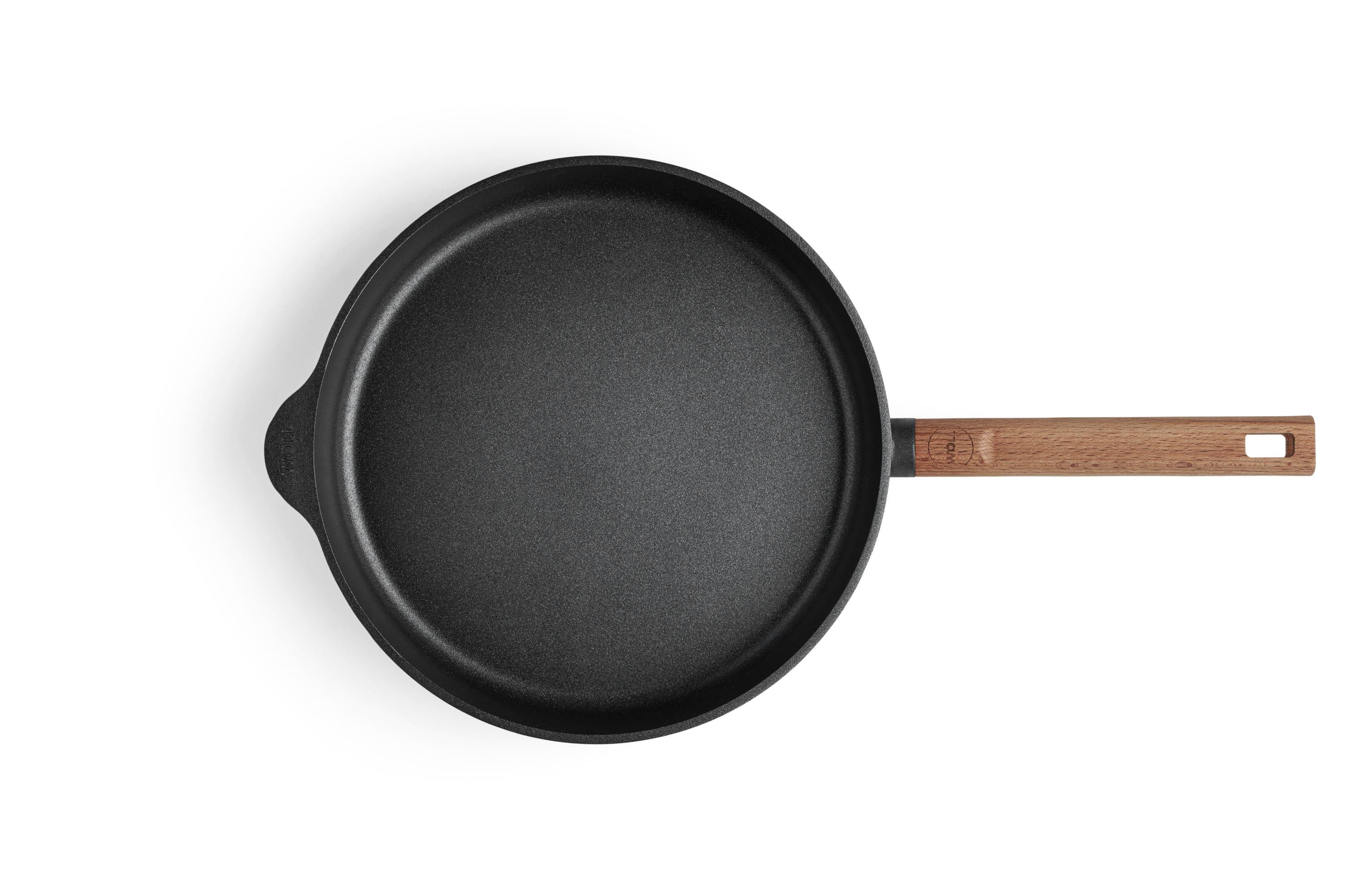 Eco Logic QXR Gusspfanne Draufsicht | Holz - Fest | 28 cm | Alle Herdarten inkl. Induktion
