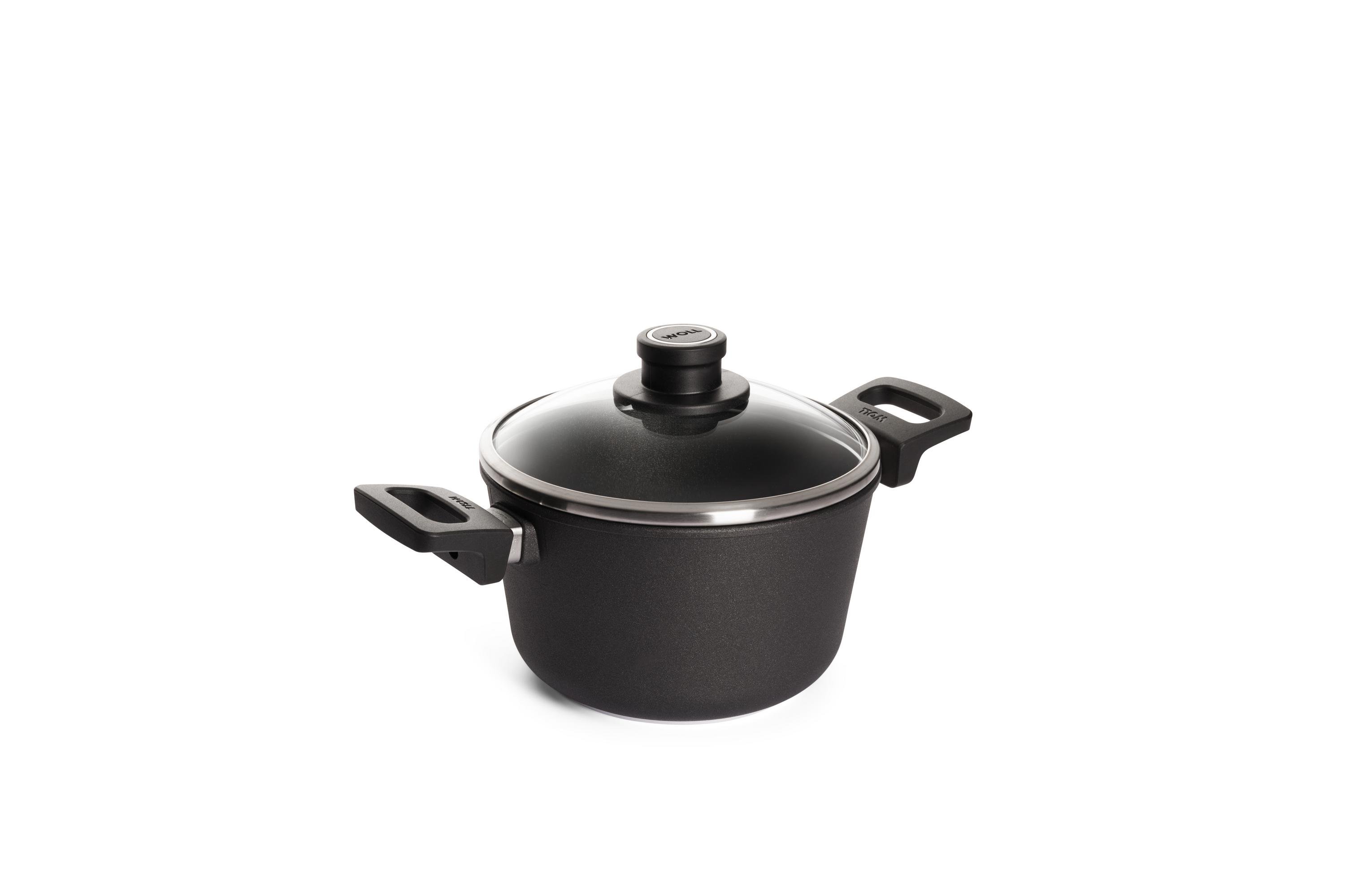 120N_120IL_Lid_3Quarter Nowo Titanium Gusstopf | 20cm | Alle Herdarten inkl. Induktion | 2 Seitengriffe