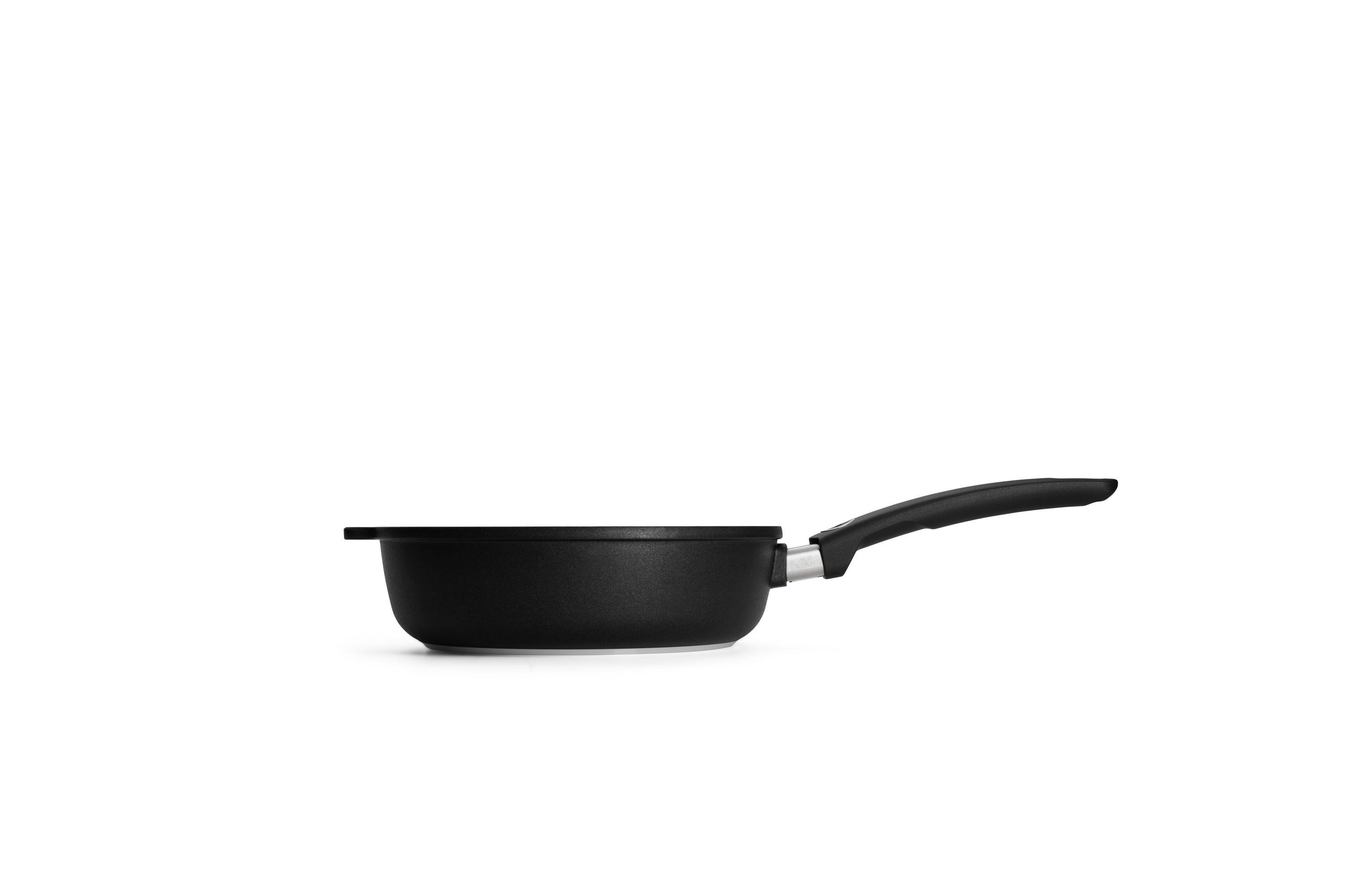 Titan Best Guss-Hochrandpfanne Titan Best Guss-Hochrandpfanne Seitenansicht | Stiel - Fest | 24cm | Ceran, Gas, Elektro, Halogen