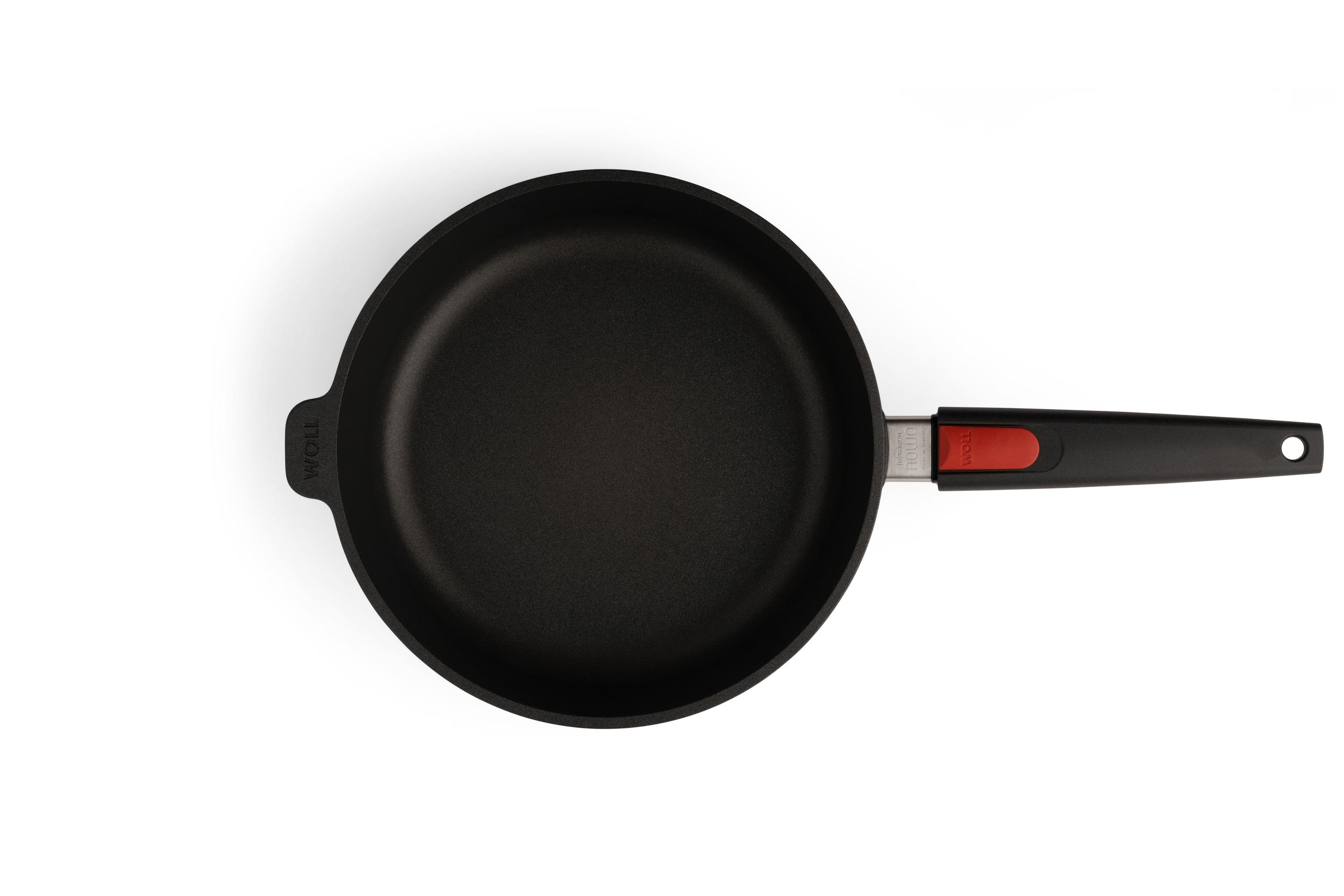 Nowo Titanium Guss-Hochrandpfanne Draufsicht | Stiel - Abnehmbar | Ceran, Gas, Elektro, Halogen | 26cm