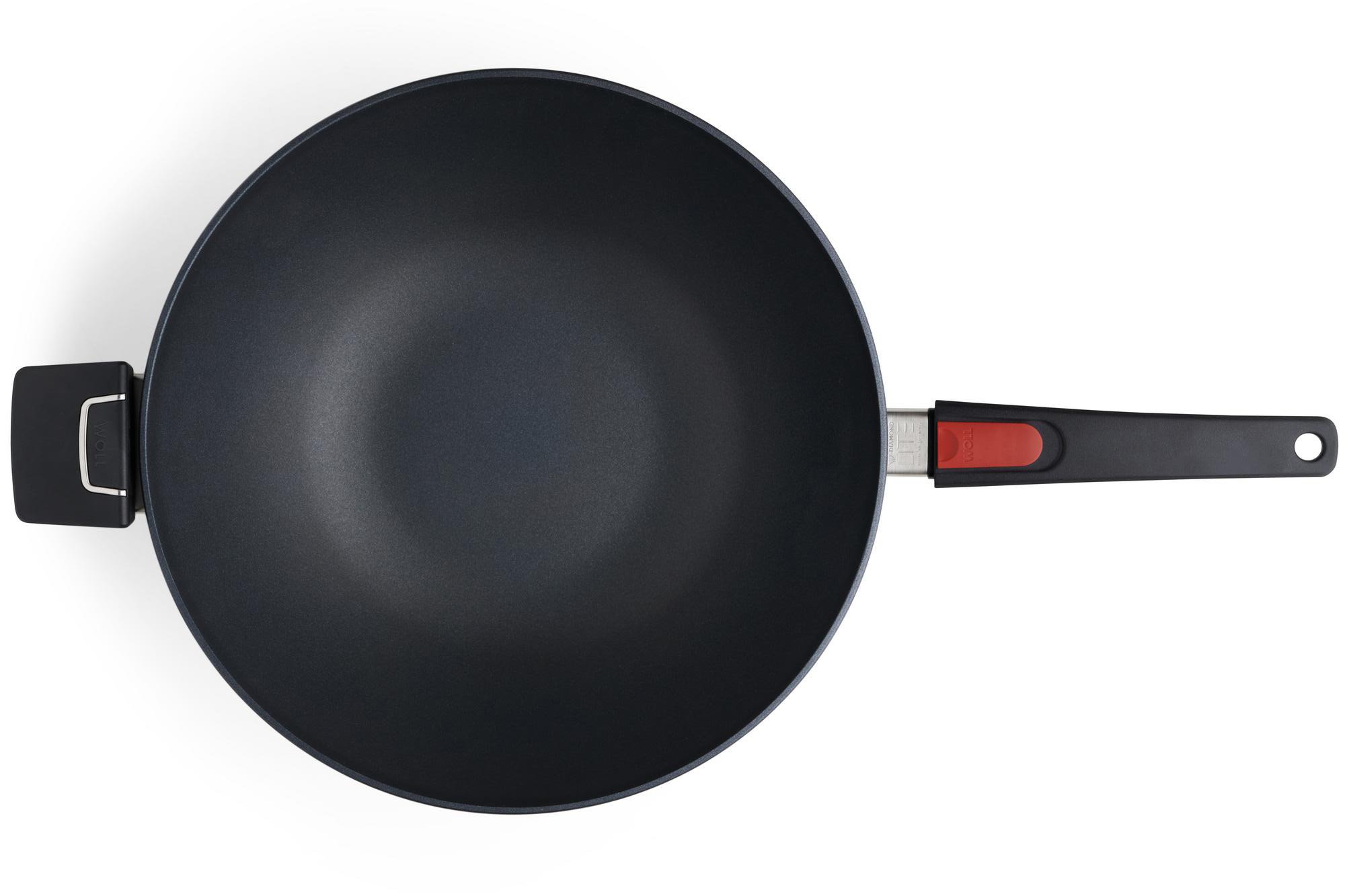 11034DPS_11034DPI_OverheadZJBKAdF0DZ36W Diamond Lite Guss-Wok- und Rührpfanne Draufsicht | Stiel - Abnehmbar | Ceran, Gas, Elektro, Halogen | 34cm