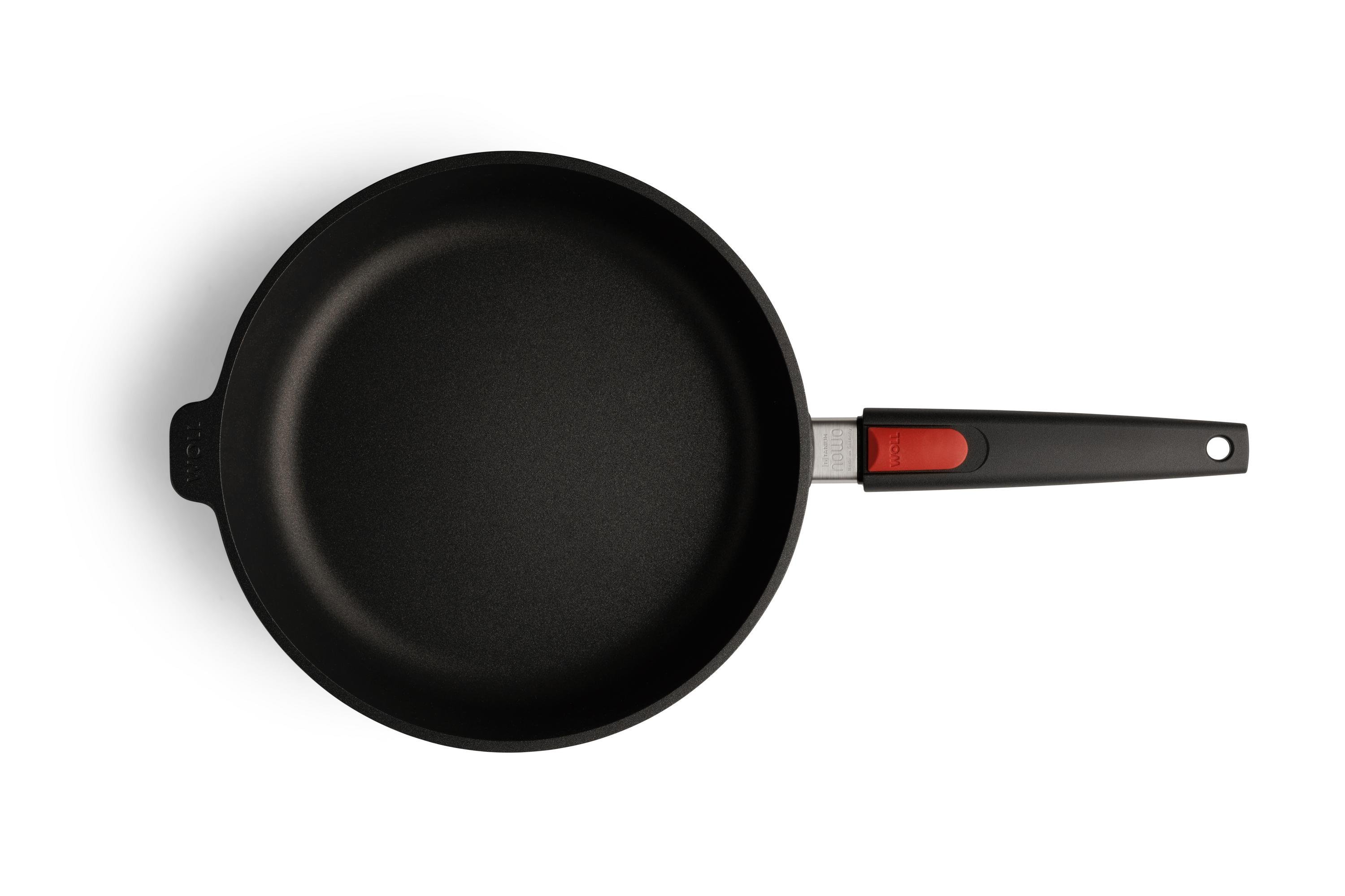 Nowo Titanium Guss-Hochrandpfanne Draufsicht | Stiel - Abnehmbar | Ceran, Gas, Elektro, Halogen | 28cm