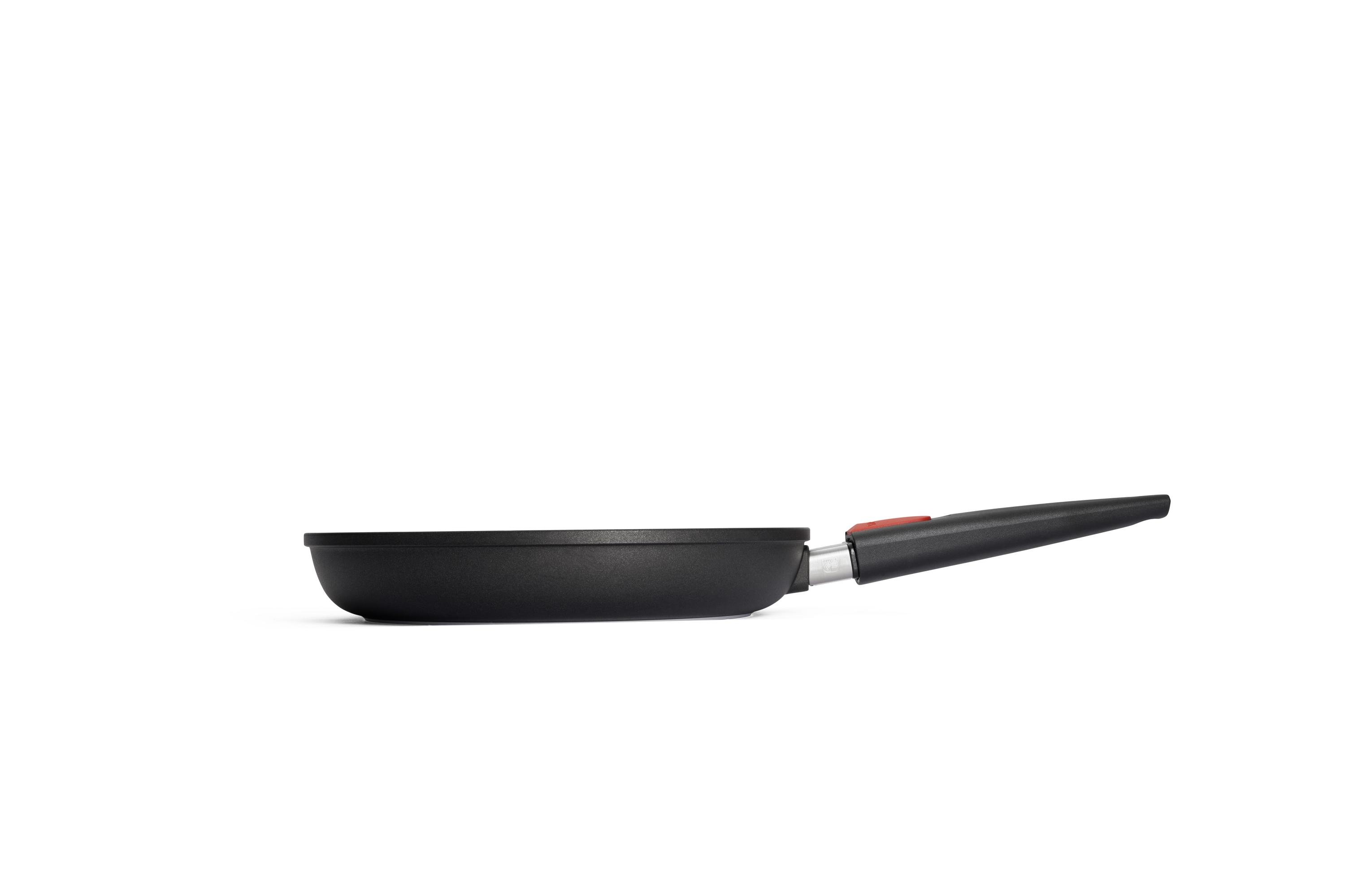 Nowo Titanium Gusspfanne Seitenansicht | Stiel - Abnehmbar | Alle Herdarten inkl. Induktion | 28cm
