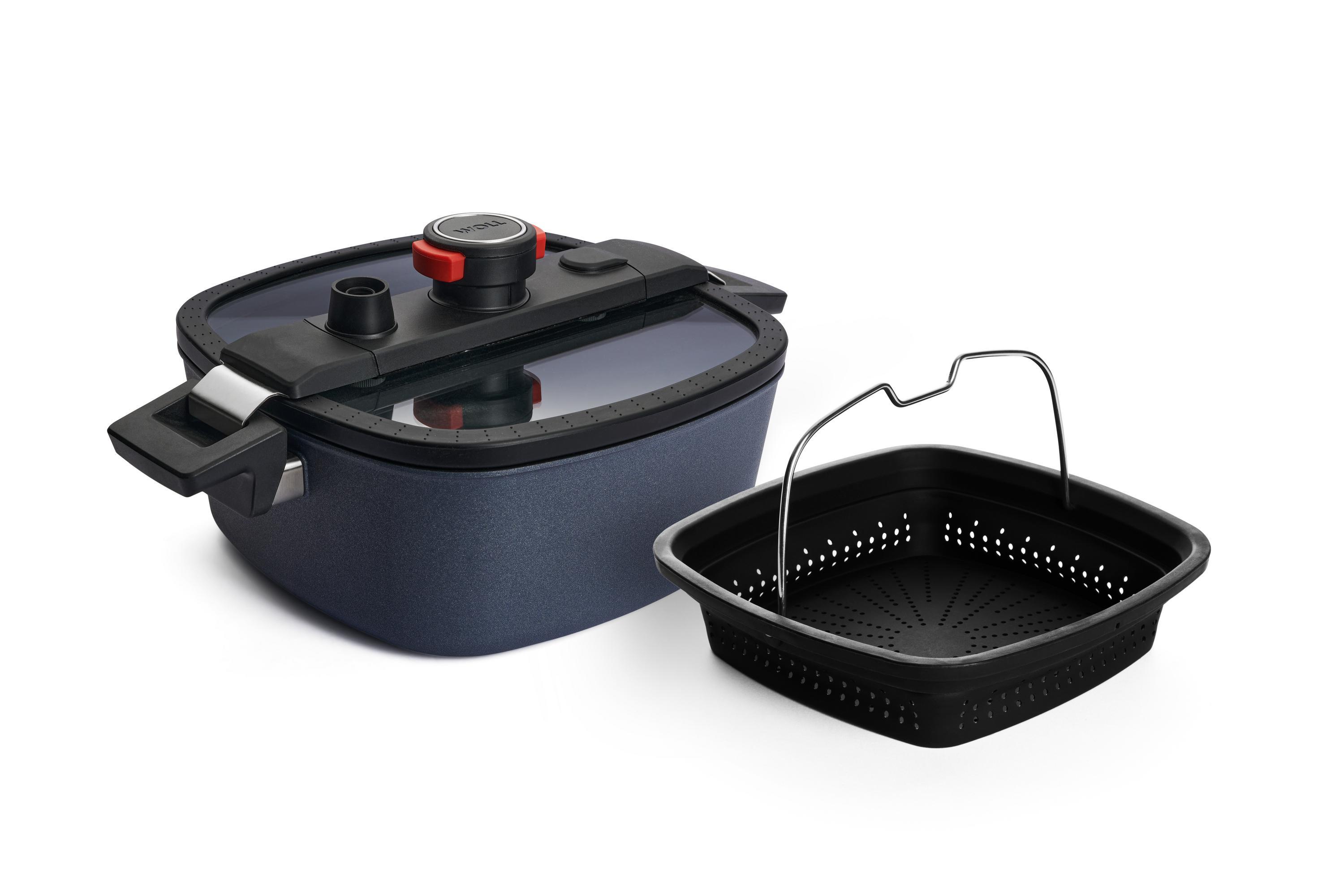 Diamond Active Lite Guss-Kasserolle mit Siebeinsatz, viereckig Diamond Active Lite Guss-Kasserolle mit Siebeinsatz, viereckig