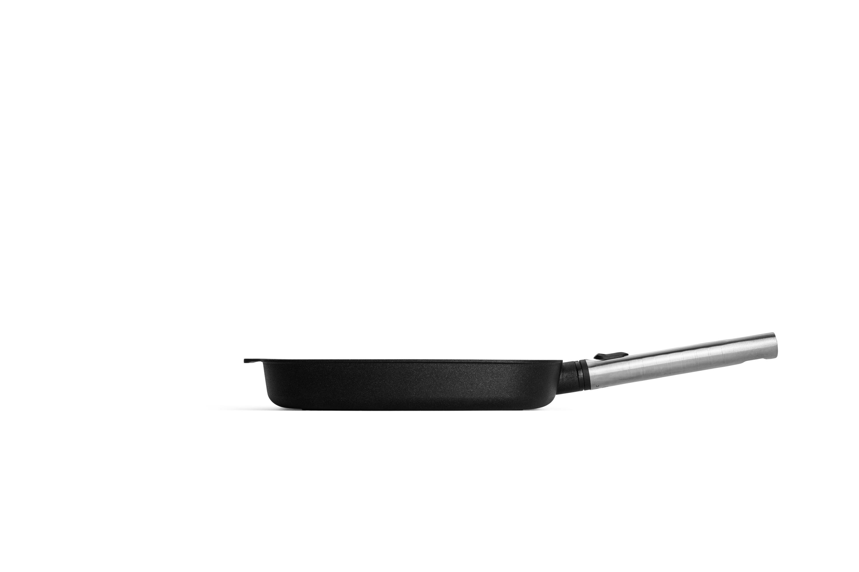 Logic XR Steakpfanne mit Steakmesserset Seitenansicht | Edelstahl - Abnehmbar | Alle Herdarten inkl. Induktion