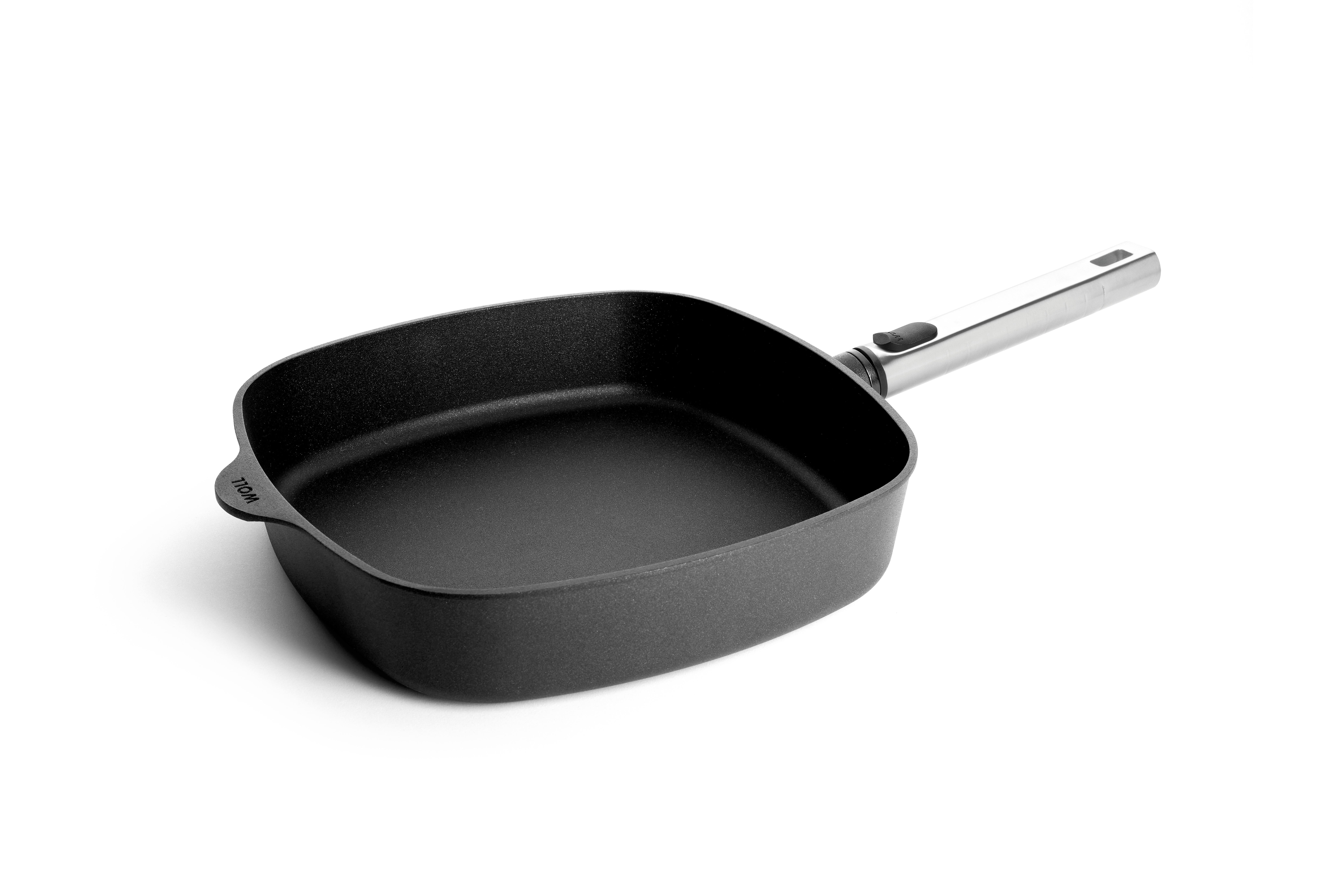 Logic XR Guss-Viereckpfanne | Edelstahl - Abnehmbar | Alle Herdarten inkl. Induktion | 28x28cm