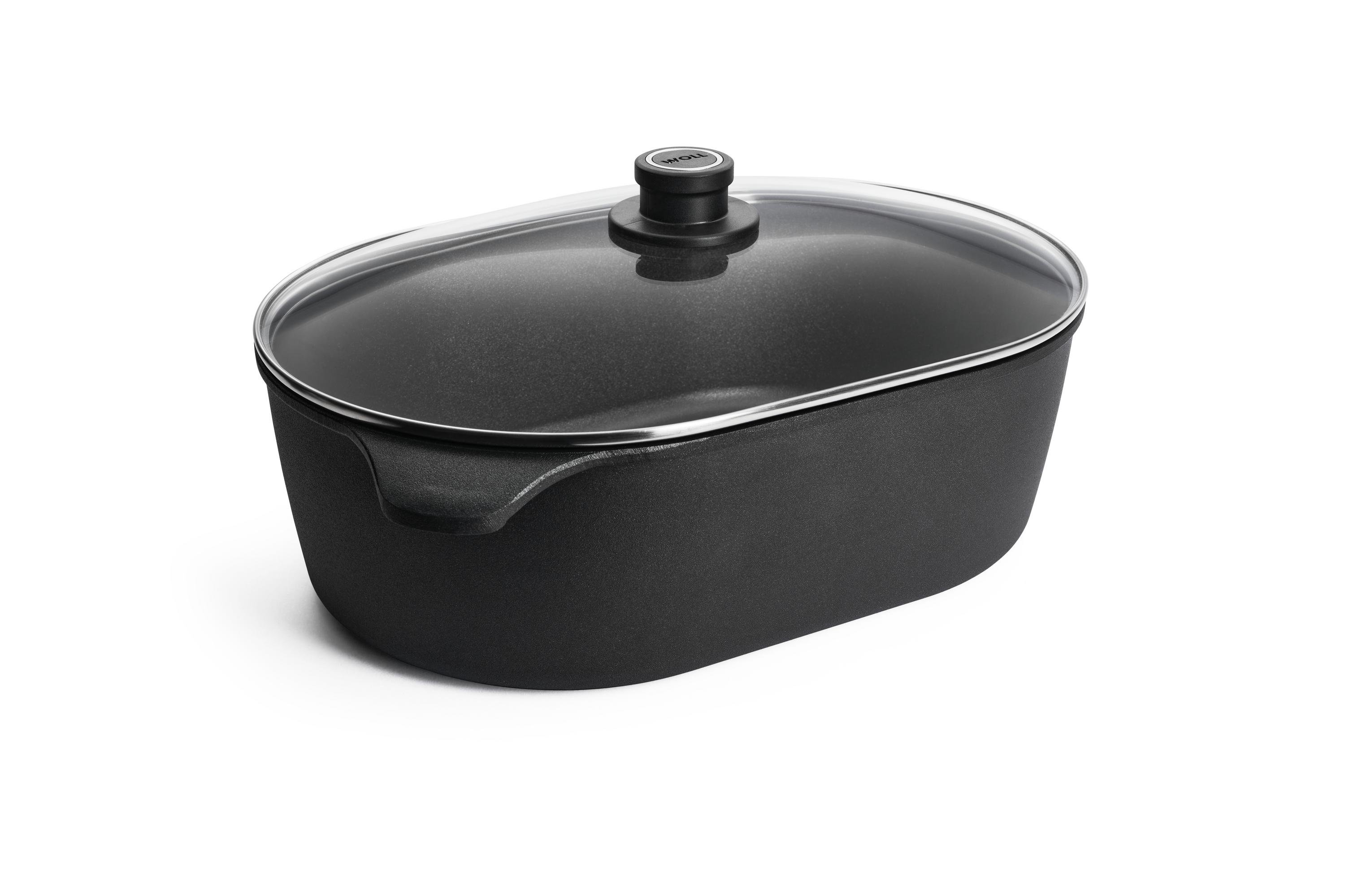 1056N_1056IL_Lid_3Quarter Nowo Titanium Gussbräter | Ceran, Gas, Elektro, Halogen | 40x27cm