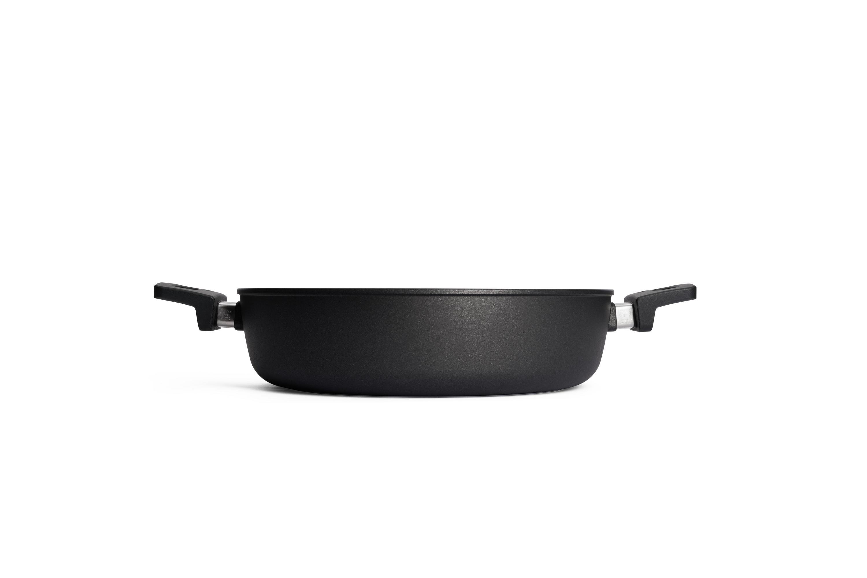 832N_832IL_Profile Nowo Titanium Guss-Kasserolle Seitenansicht | 2 Seitengriffe | Ceran, Gas, Elektro, Halogen | 32cm