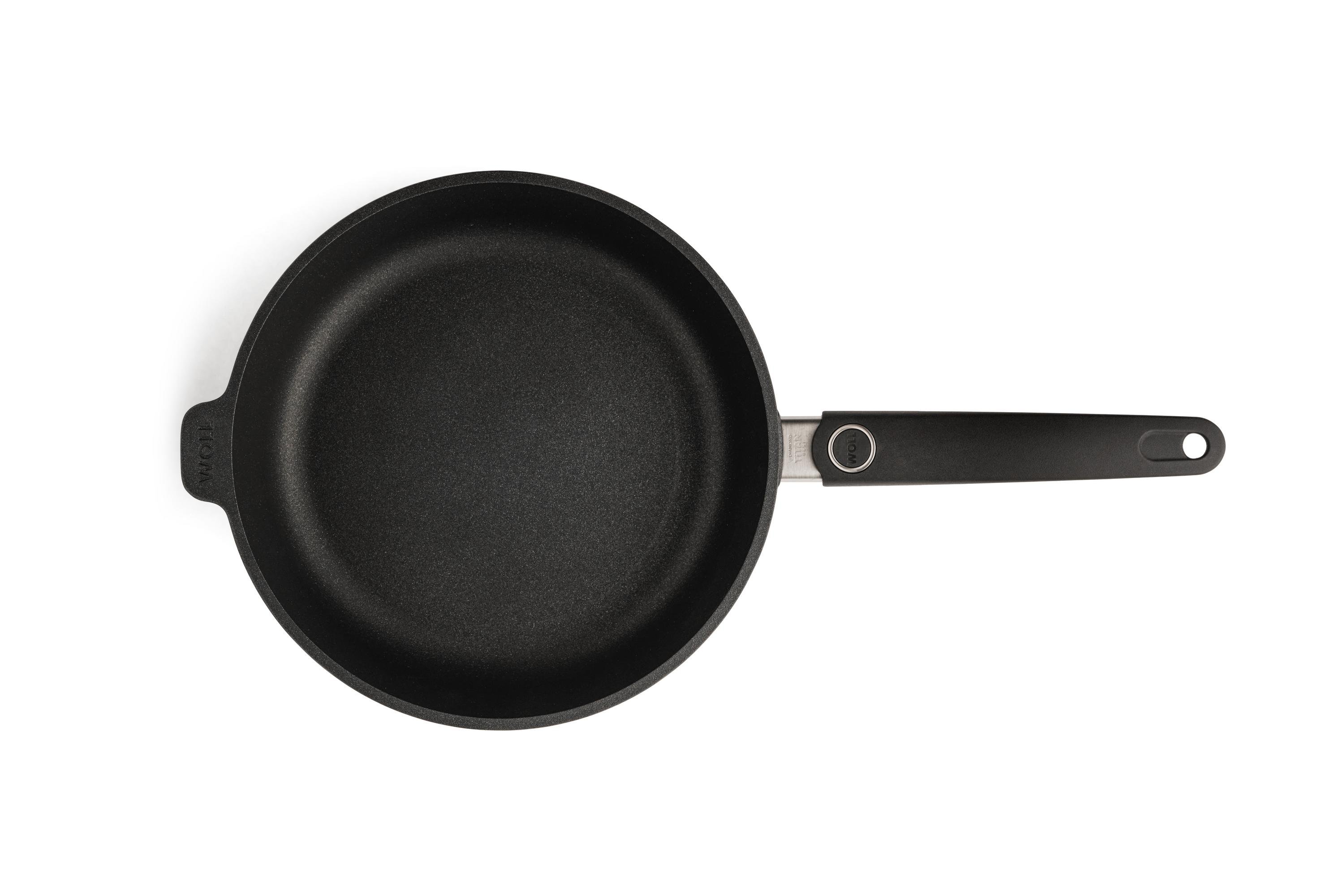 Titan Best Guss-Hochrandpfanne Draufsicht | Stiel - Fest | Ceran, Gas, Elektro, Halogen | 26cm