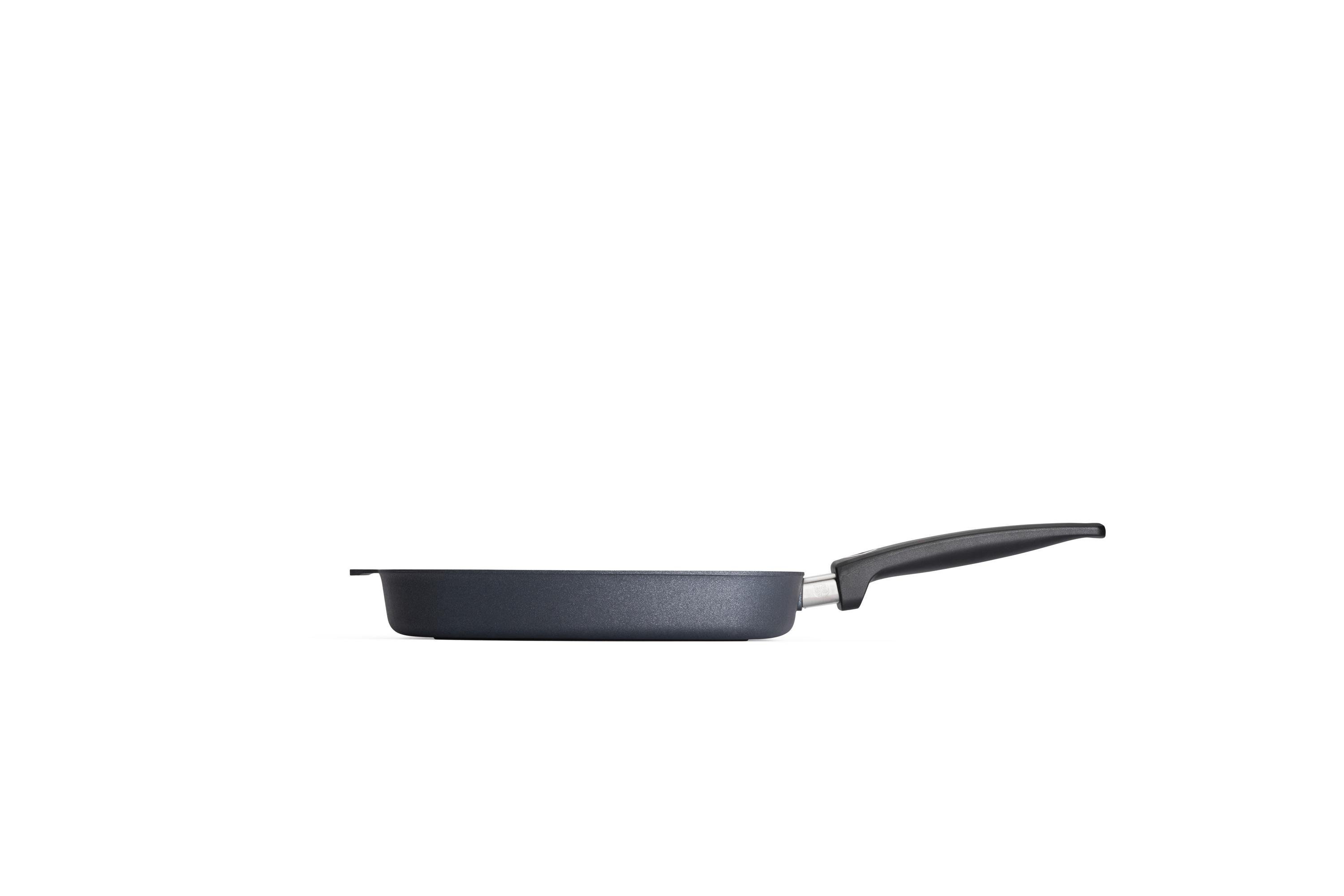 Diamond Lite Guss-Grillpfanne, viereckig, mit Rillen Diamond Lite Guss-Steakpfanne, viereckig, mit Rillen Seitenansicht | Stiel - Fest | Ceran, Gas, Elektro, Halogen | 28x28cm