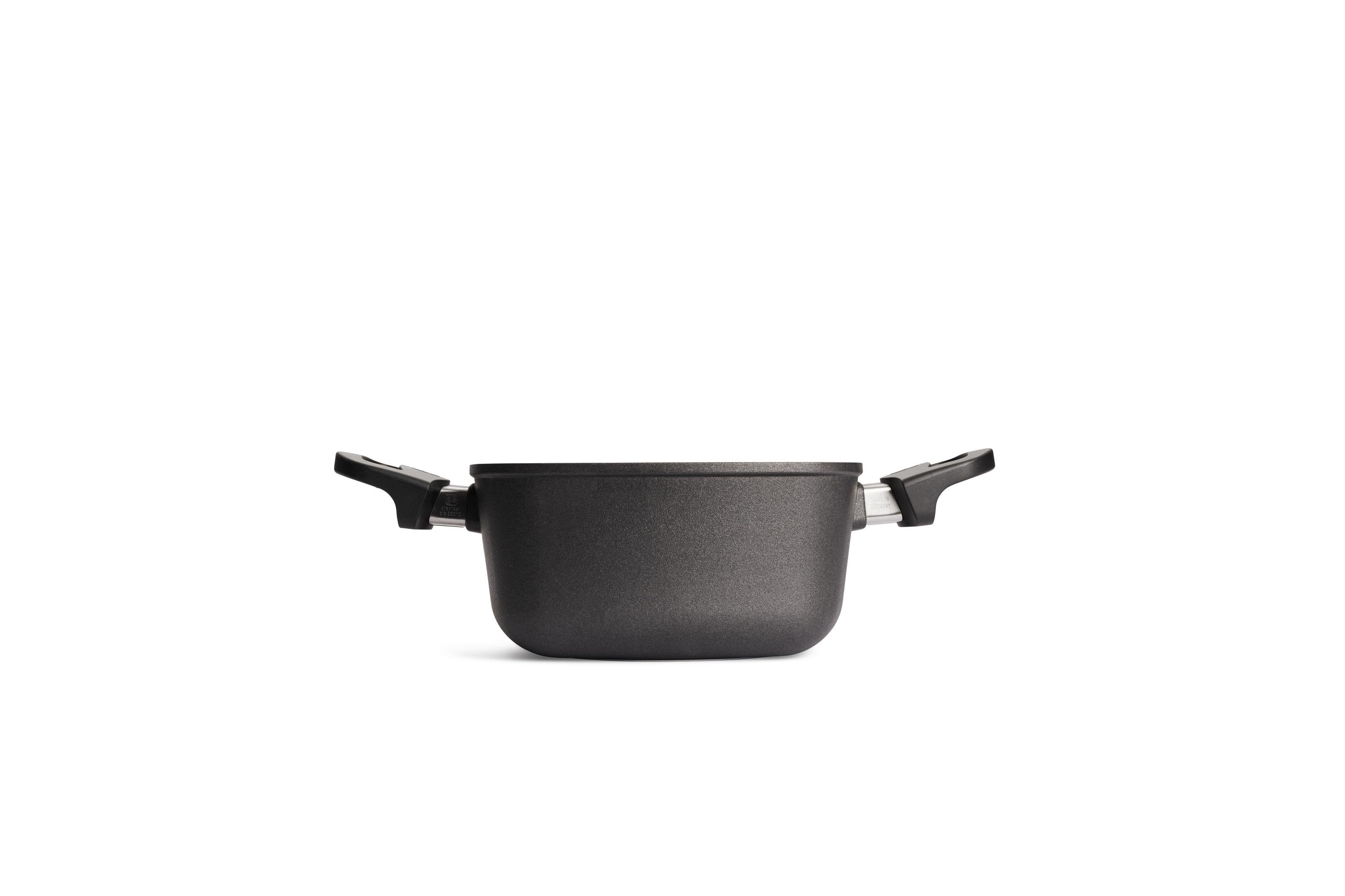 Titan Best Guss-Kasserolle, viereckig Titan Best Guss-Kasserolle, viereckig Seitenansicht | Ceran, Gas, Elektro, Halogen | 20x20cm