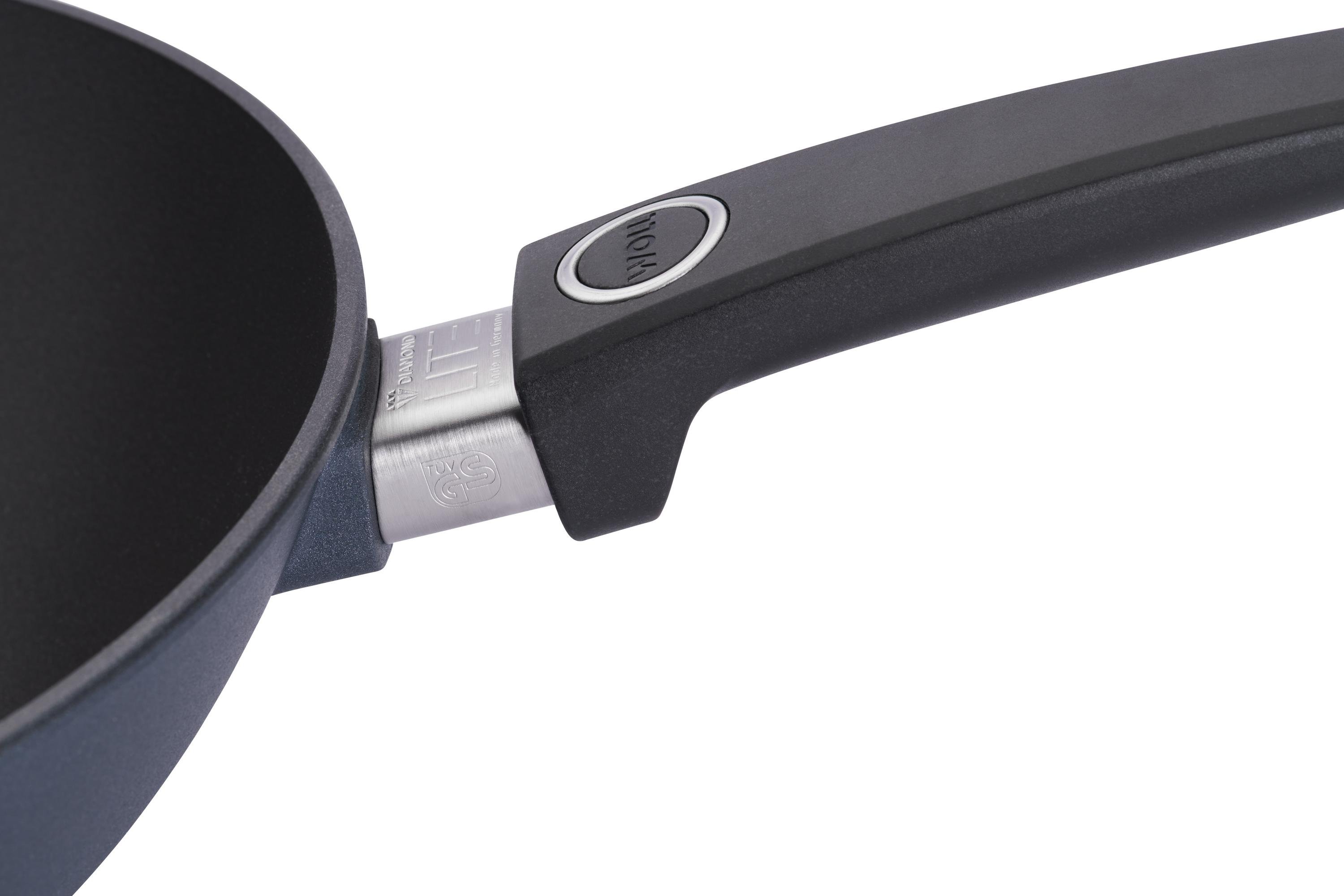 Diamond Lite Guss-Wok- und Rührpfanne Detailansicht | Stiel - Fest | Alle Herdarten inkl. Induktion | 24cm