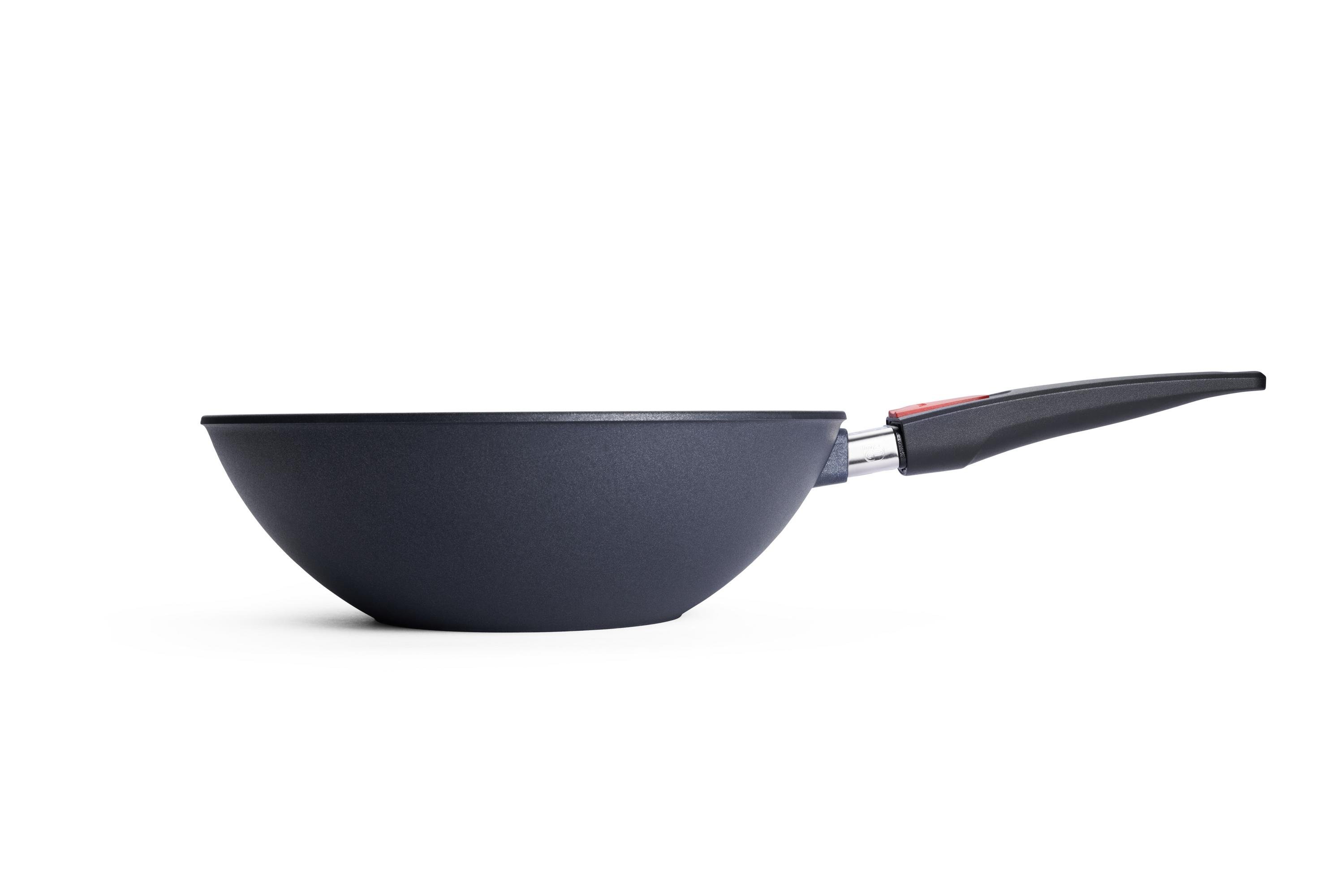 11030DPS_11030DPI_Profile Diamond Lite Guss-Wok- und Rührpfanne Seitenansicht | Stiel - Abnehmbar | Ceran, Gas, Elektro, Halogen | 30cm