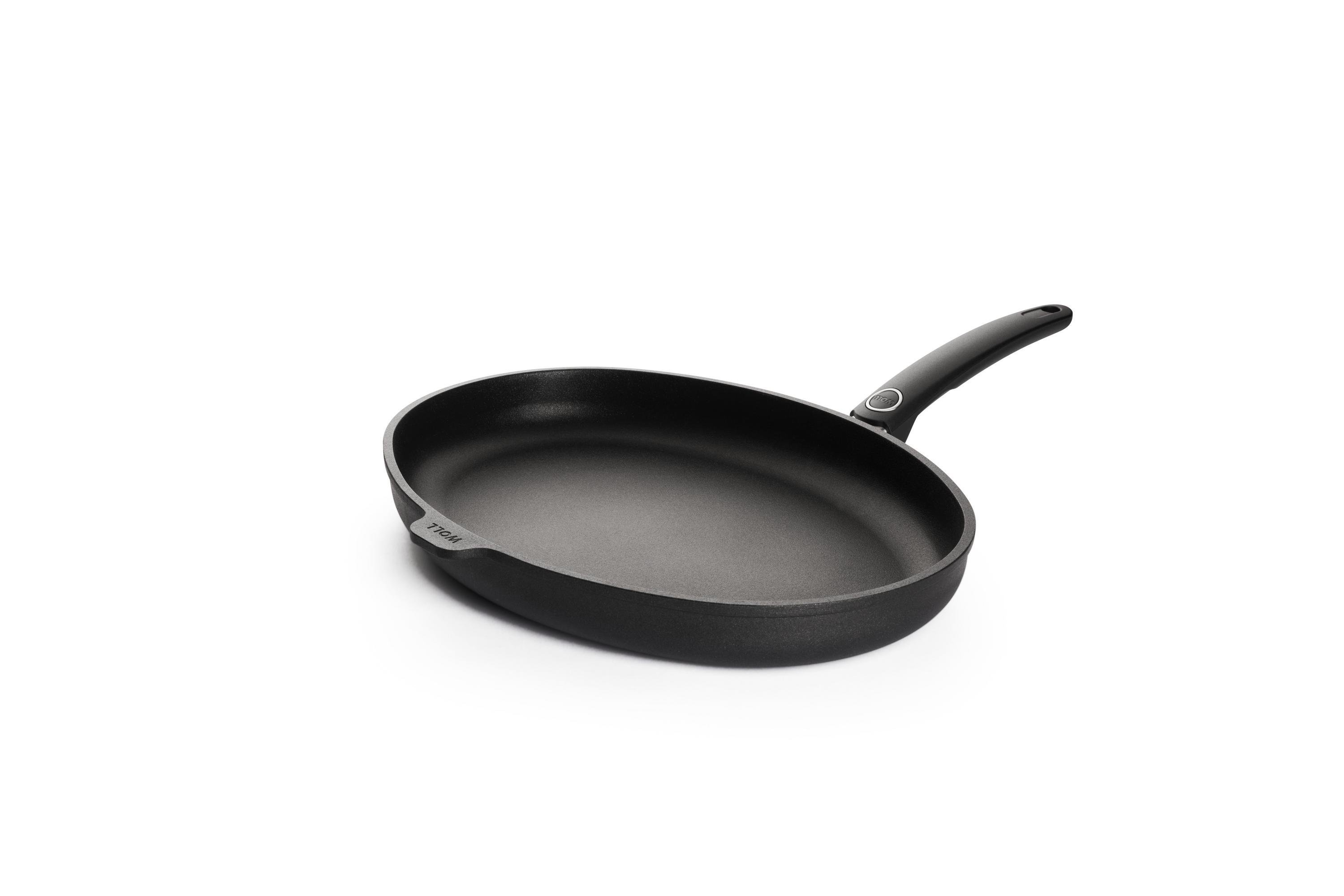 Titan Best Guss-Fischpfanne, oval Titan Best Gusspfanne | 38cm | Stiel - Fest | Ceran, Gas, Elektro, Halogen