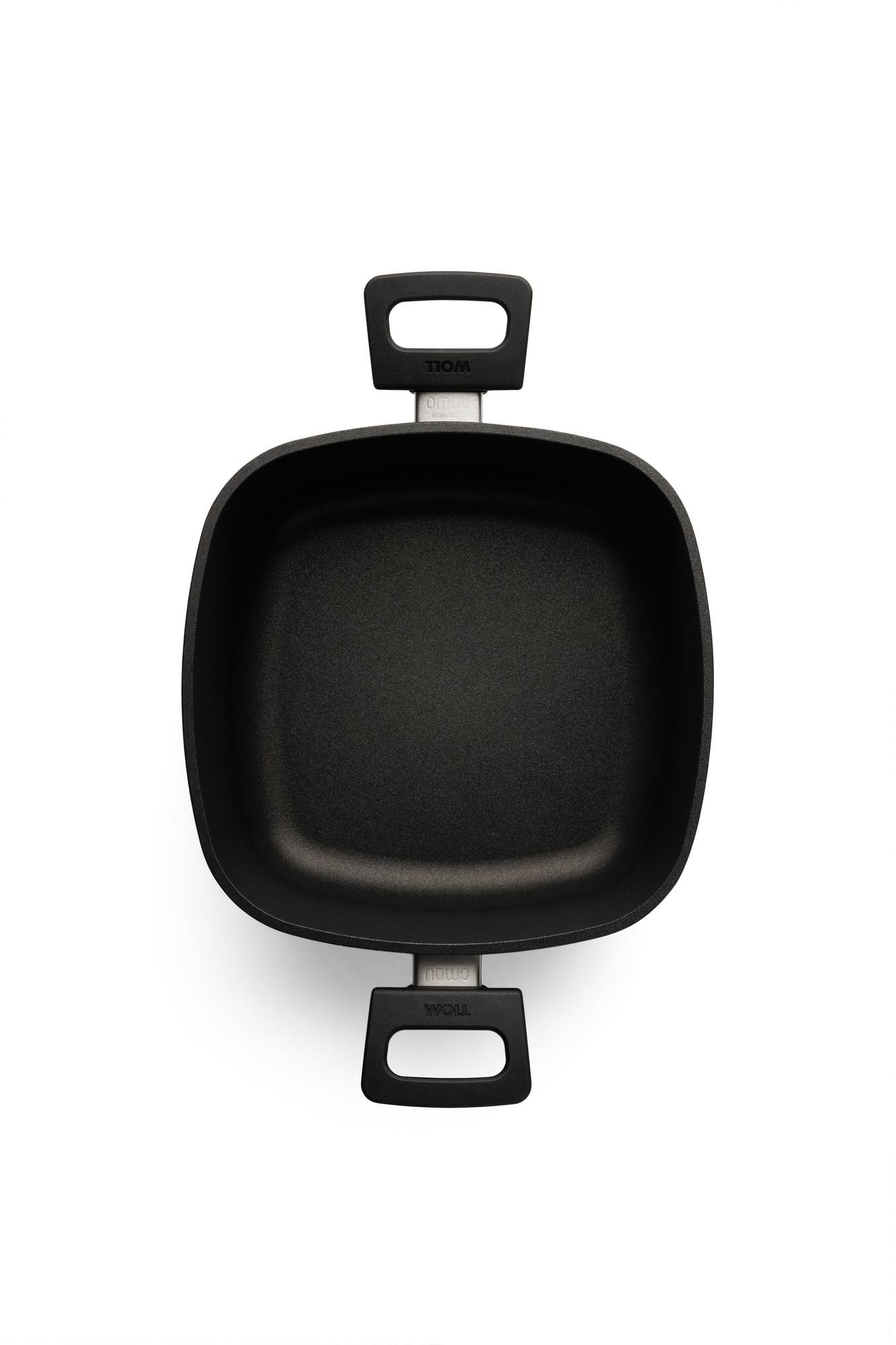 1024N_1024IL_Overhead Nowo Titanium Guss-Kasserolle, viereckig Draufsicht | 24x24cm | Alle Herdarten inkl. Induktion | 2 Seitengriffe