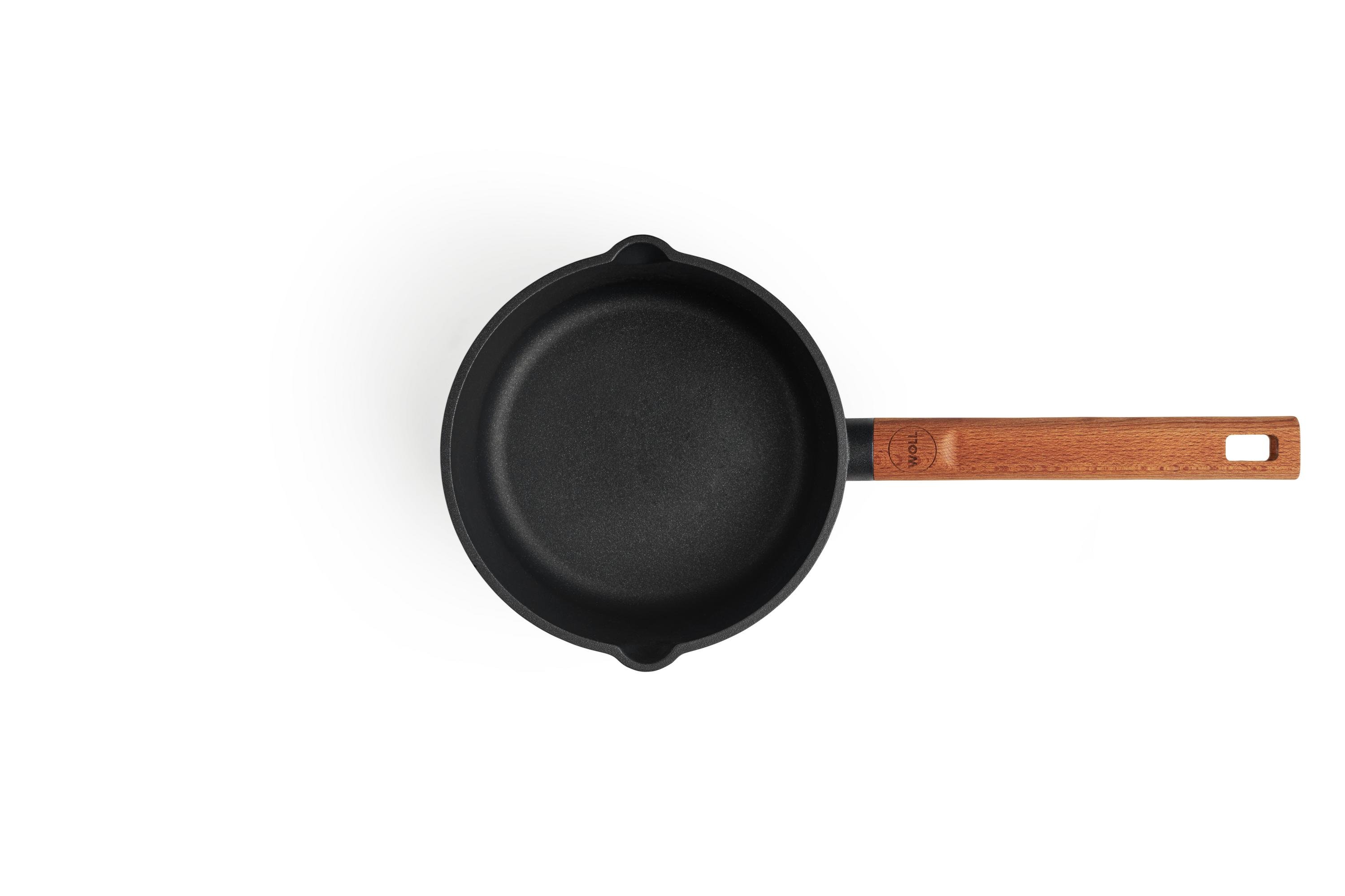 Eco Logic QXR Guss-Stieltopf Draufsicht | Holz - Fest | Alle Herdarten inkl. Induktion | 18 cm