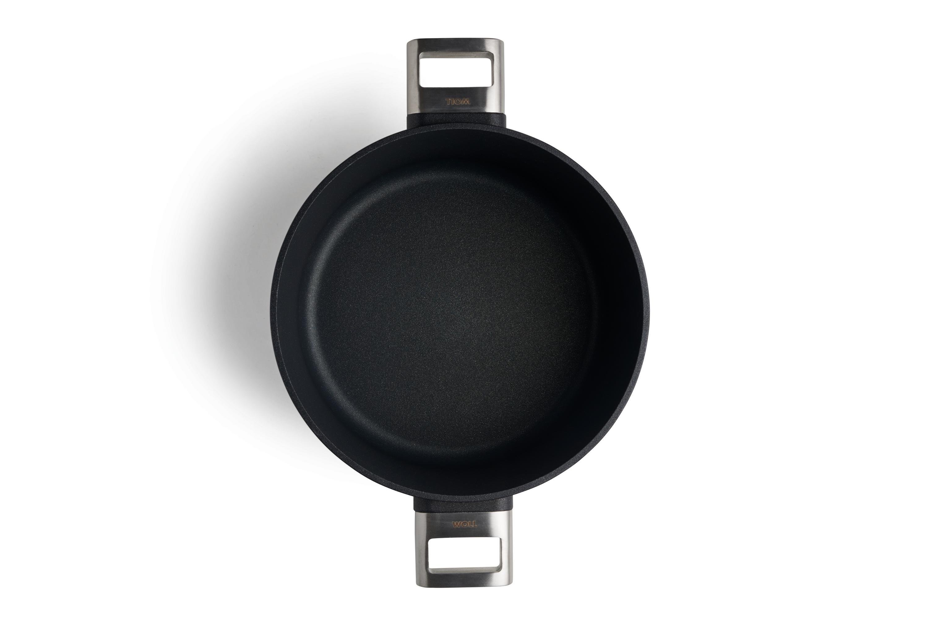 Eco Logic QXR Gusstopf Logic XR Gusstopf, mit Deckel Draufsicht | Edelstahl Griff | Alle Herdarten inkl. Induktion | 24cm