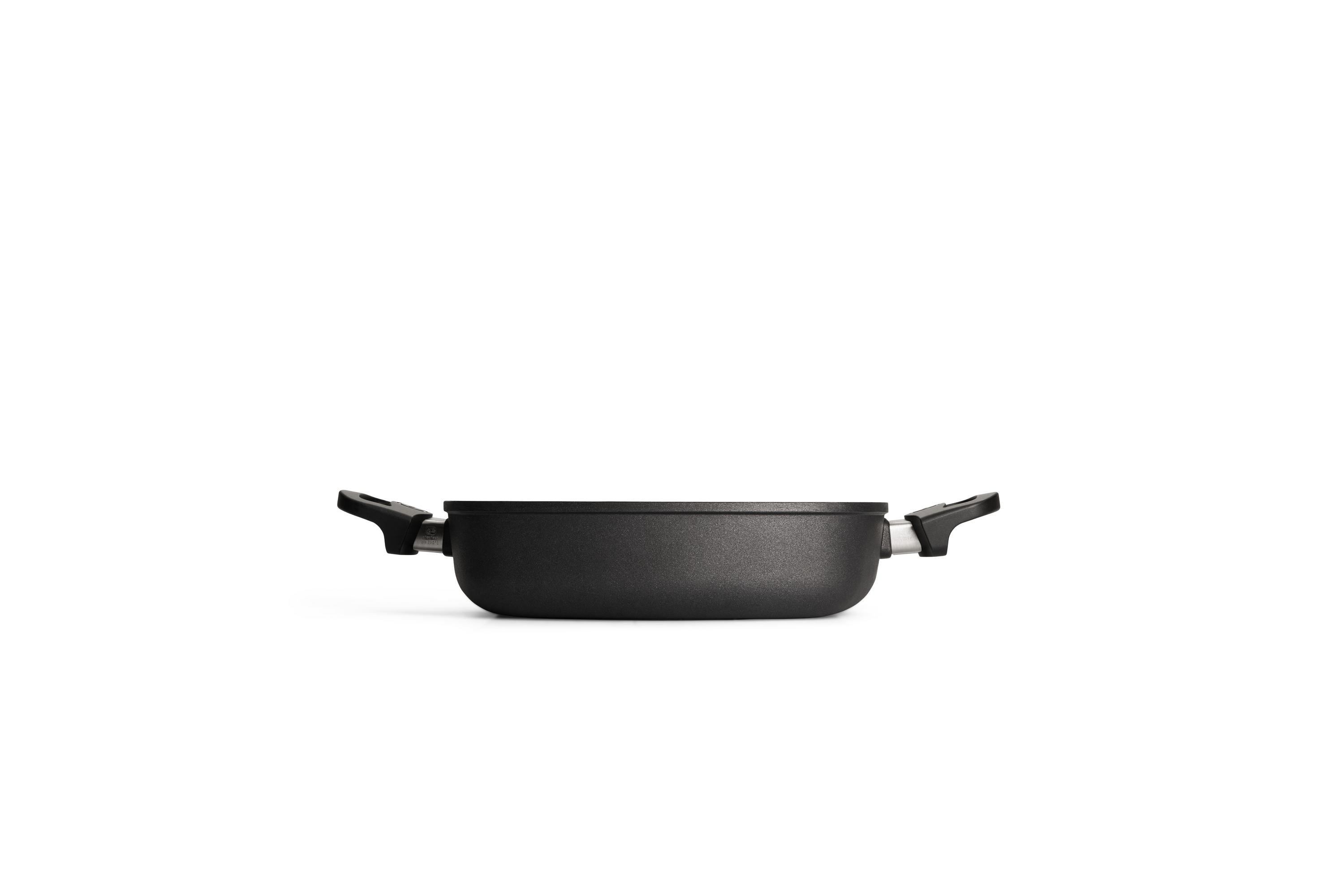 Titan Best Gusspfanne, viereckig Titan Best Gusspfanne, viereckig Seitenansicht | Ceran, Gas, Elektro, Halogen | 28x28cm