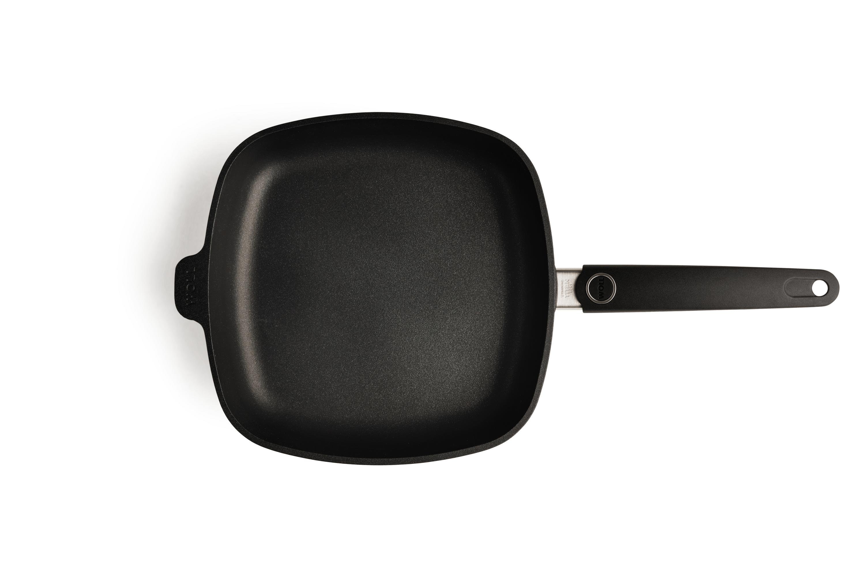 Titan Best Guss-Viereckpfanne Draufsicht | 26x26cm | Stiel - Fest | Ceran, Gas, Elektro, Halogen