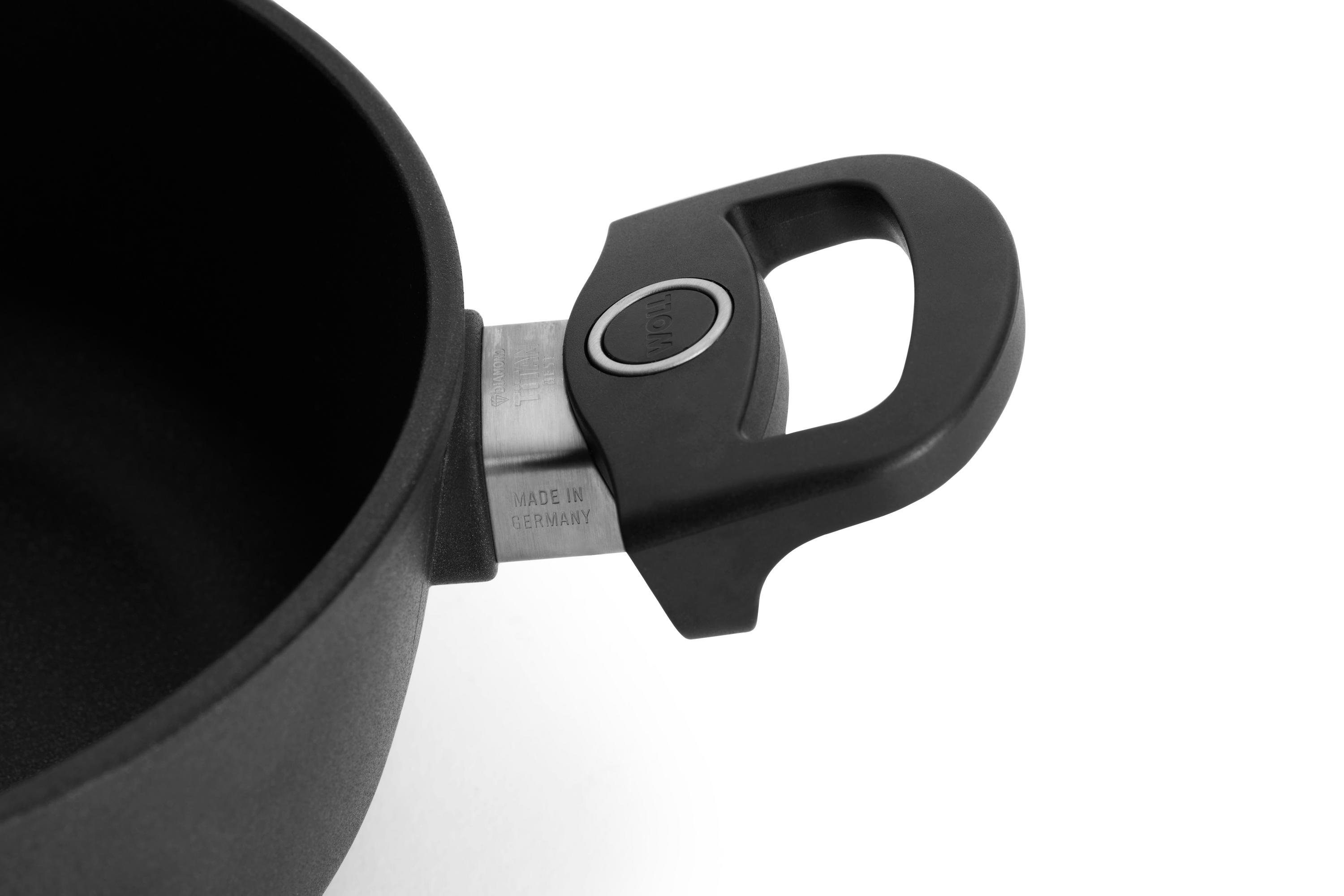 Titan Best Guss-Kasserolle Detailansicht | 24cm | Ceran, Gas, Elektro, Halogen