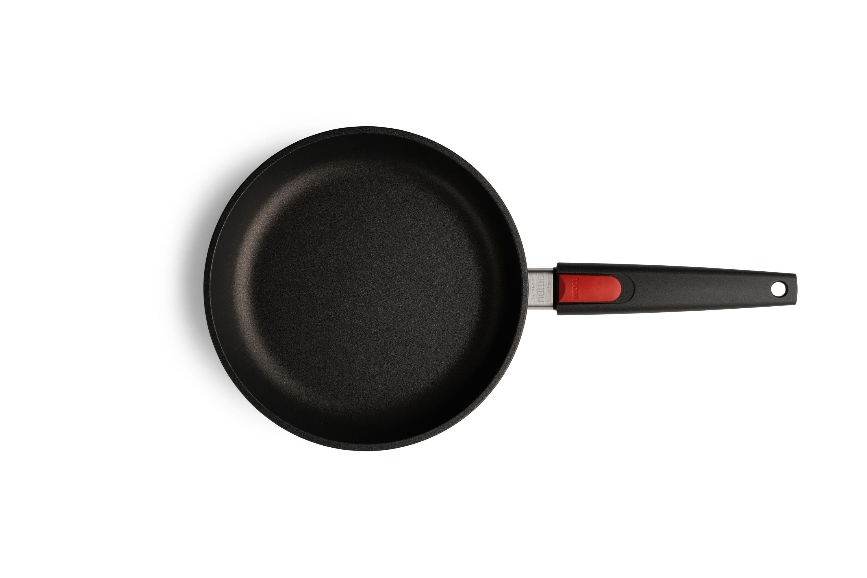 Nowo Titanium Gusspfanne Draufsicht | Stiel - Abnehmbar | 24cm | Ceran, Gas, Elektro, Halogen