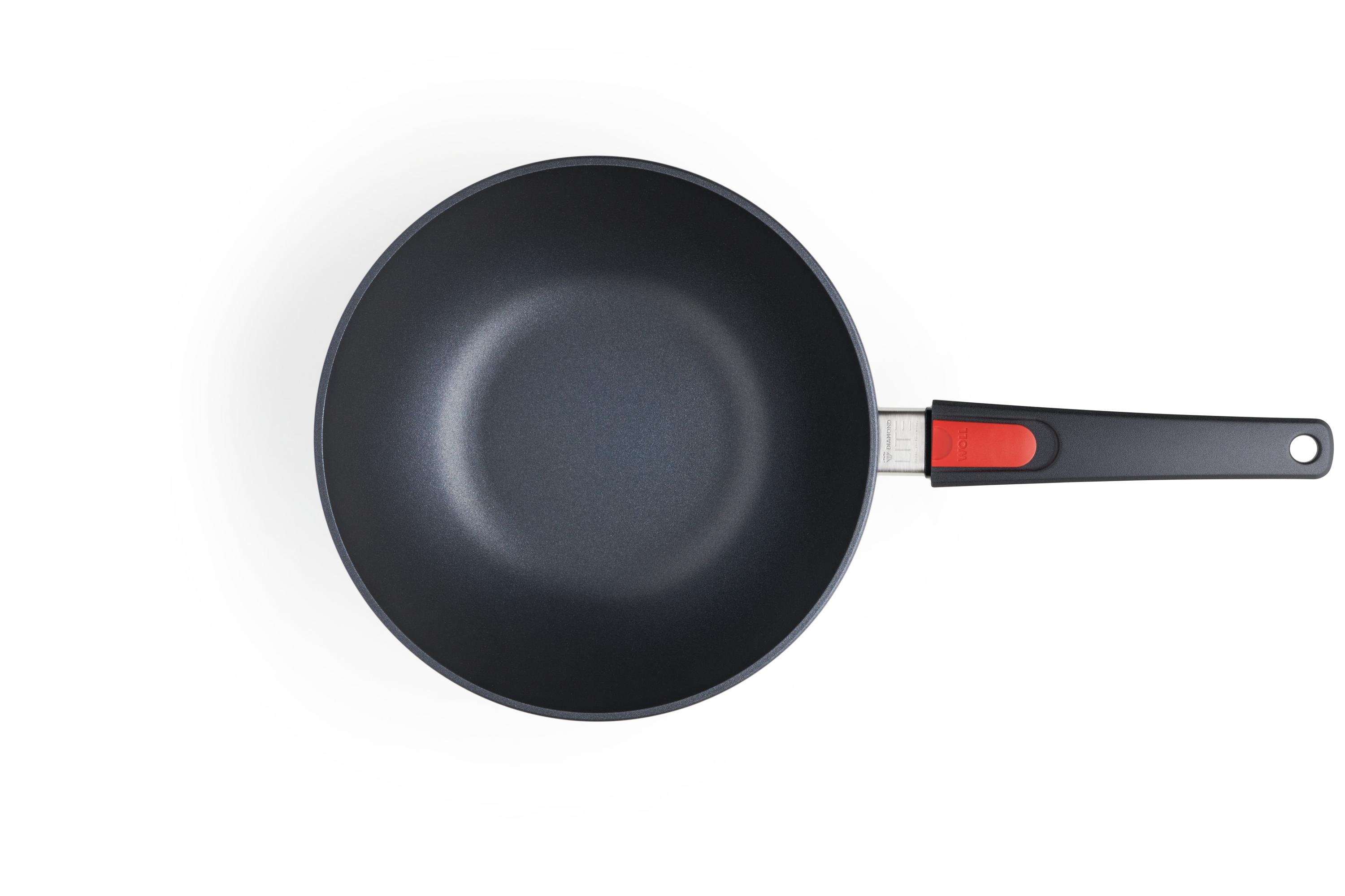 11026DPS_11026DPI_Overhead Diamond Lite Guss-Wok- und Rührpfanne Draufsicht | Stiel - Abnehmbar | Ceran, Gas, Elektro, Halogen | 26cm