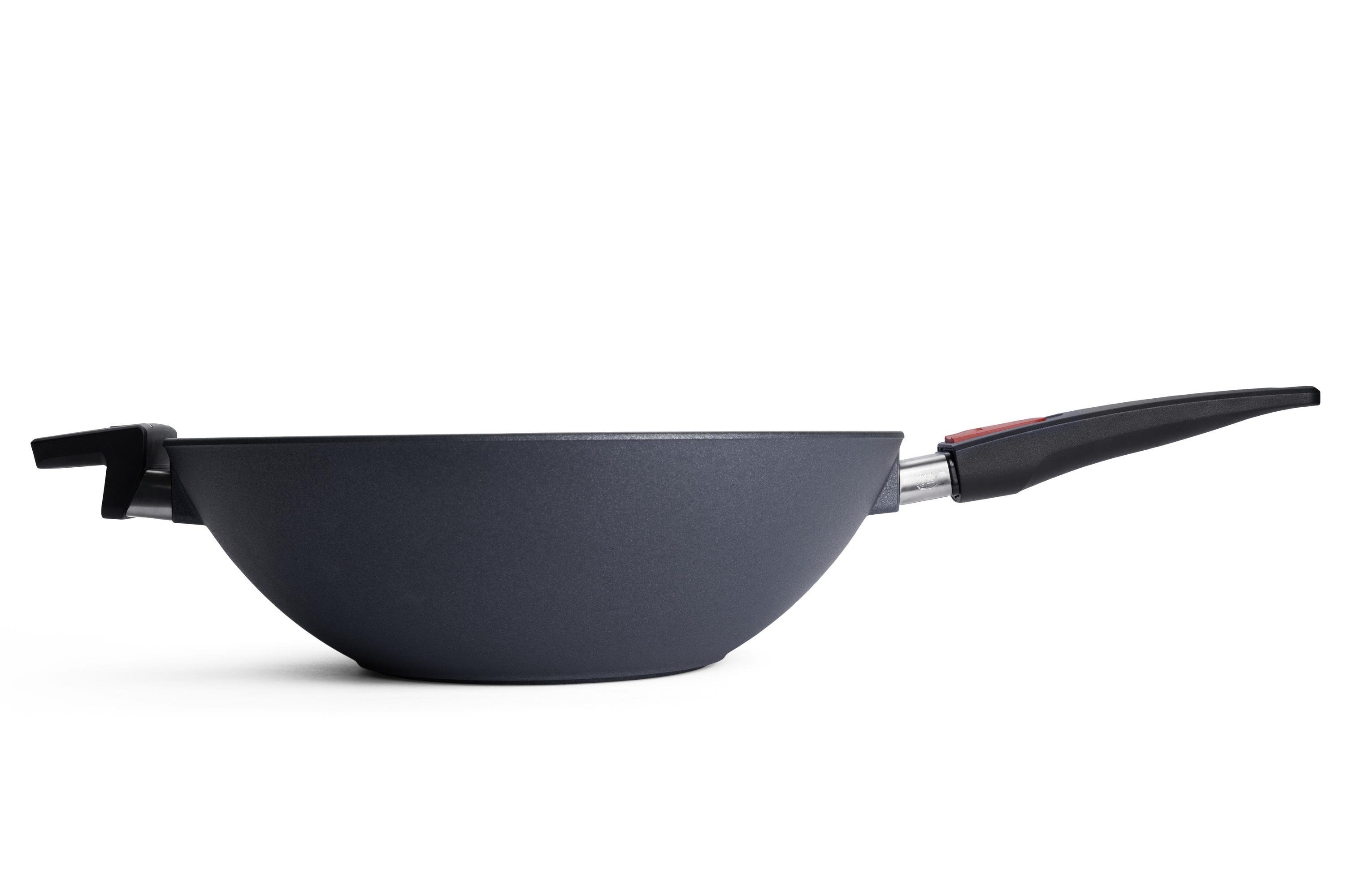 11034DPS_11034DPI_Profile Diamond Lite Guss-Wok- und Rührpfanne Seitenansicht | Stiel - Abnehmbar | Ceran, Gas, Elektro, Halogen | 34cm