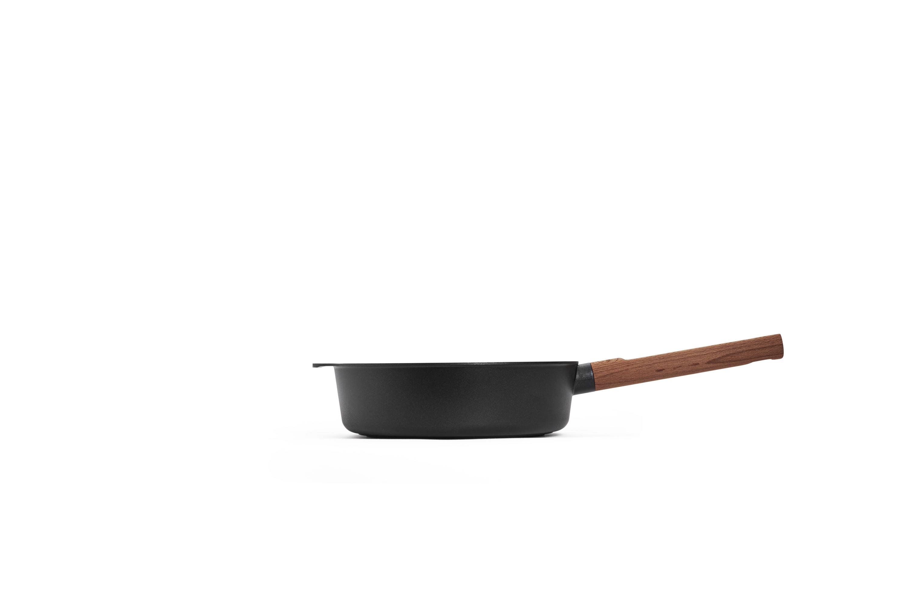 724WLCI-Q_Profile Eco Logic QXR Pfannen-Set, 2-tlg., Ø 24 cm Seitenansicht | Holz - Fest