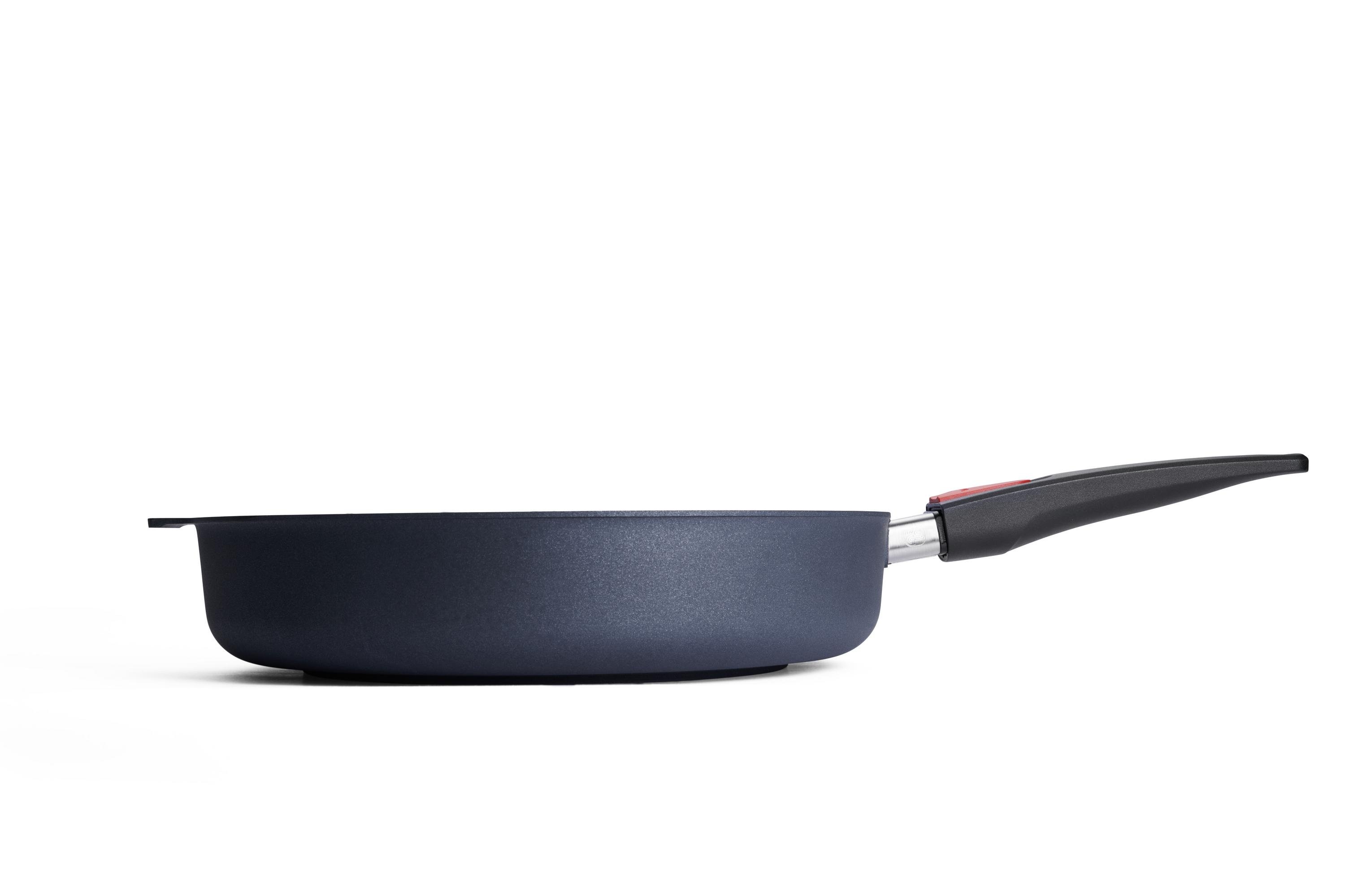 Diamond Lite Guss-Hochrandpfanne Seitenansicht | Stiel - Abnehmbar | Ceran, Gas, Elektro, Halogen | 32cm