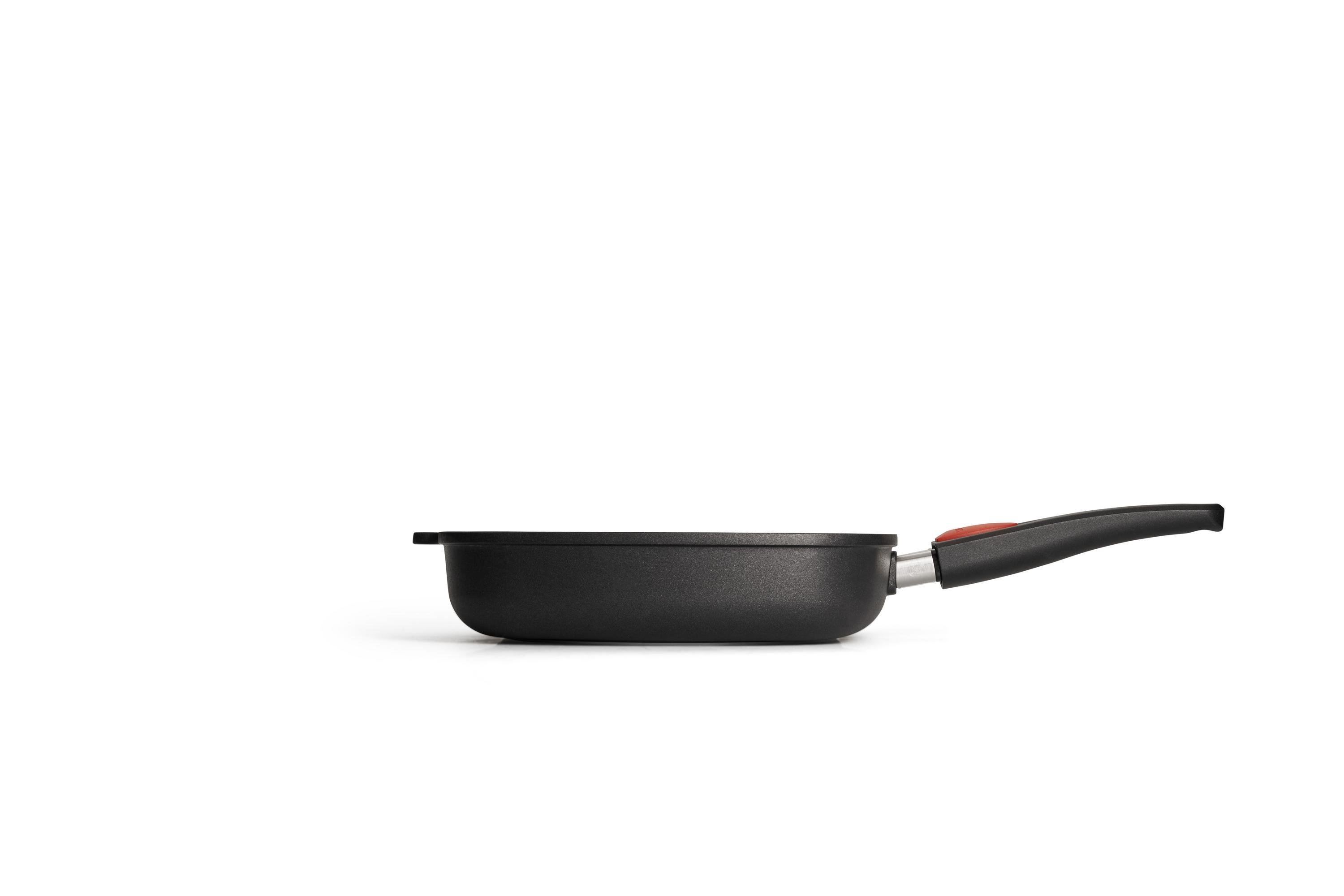 Titan Best Guss-Grillpfanne, viereckig, mit Rillen Titan Best Guss-Steakpfanne, viereckig, mit Rillen Seitenansicht