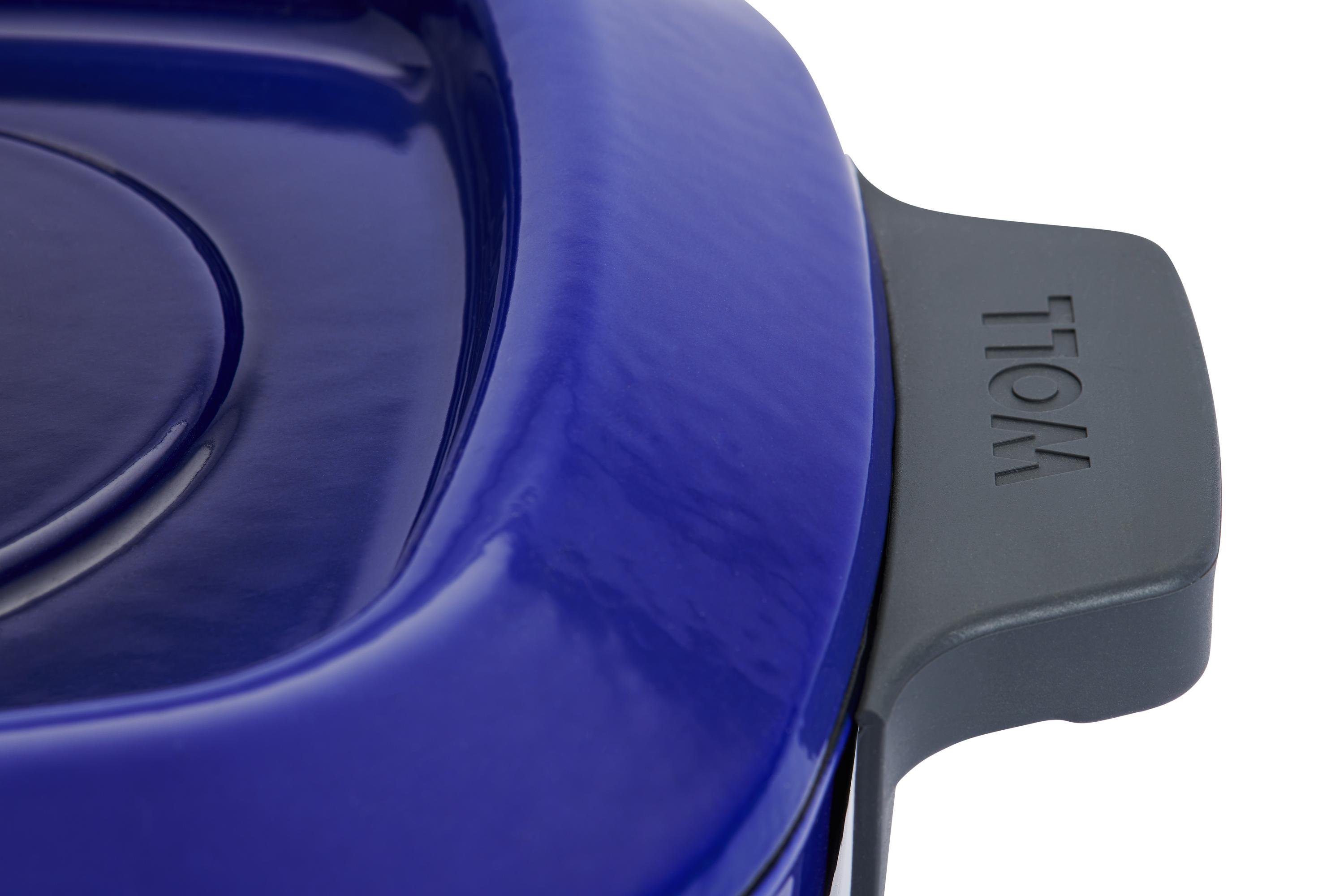 Iron Guss-Kasserolle, viereckig, mit Deckel Detailansicht | Cobalt Blue | 24x24cm | Alle Herdarten inkl. Induktion