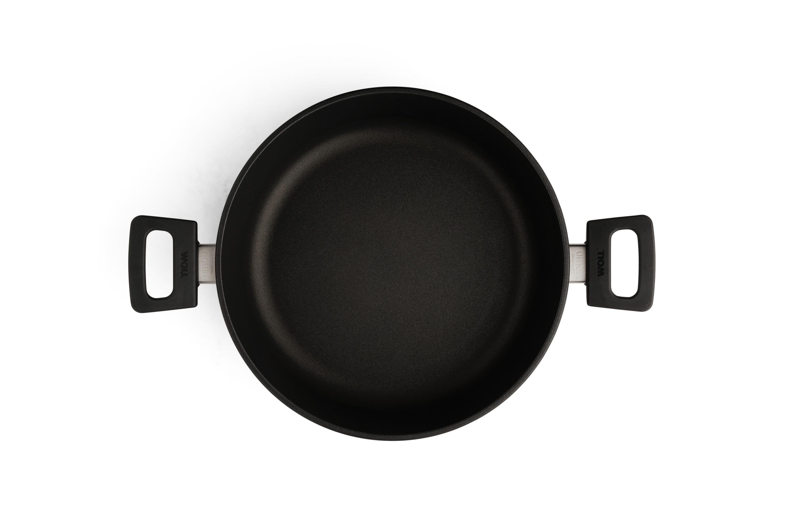 Nowo Titanium Guss-Kasserolle Draufsicht | 2 Seitengriffe | Ceran, Gas, Elektro, Halogen | 28cm