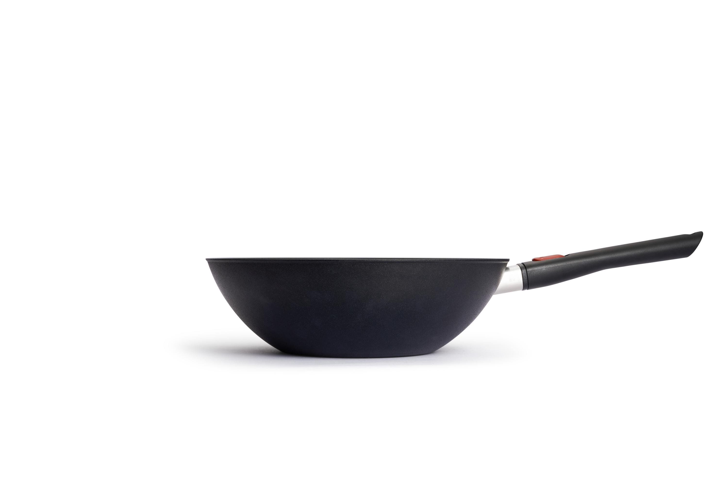 11030ELI_Profile EcoLite QXR Wok Seitenansicht | Alle Herdarten inkl. Induktion | Abnehmbarer Phenolic-Stiel | 30 cm