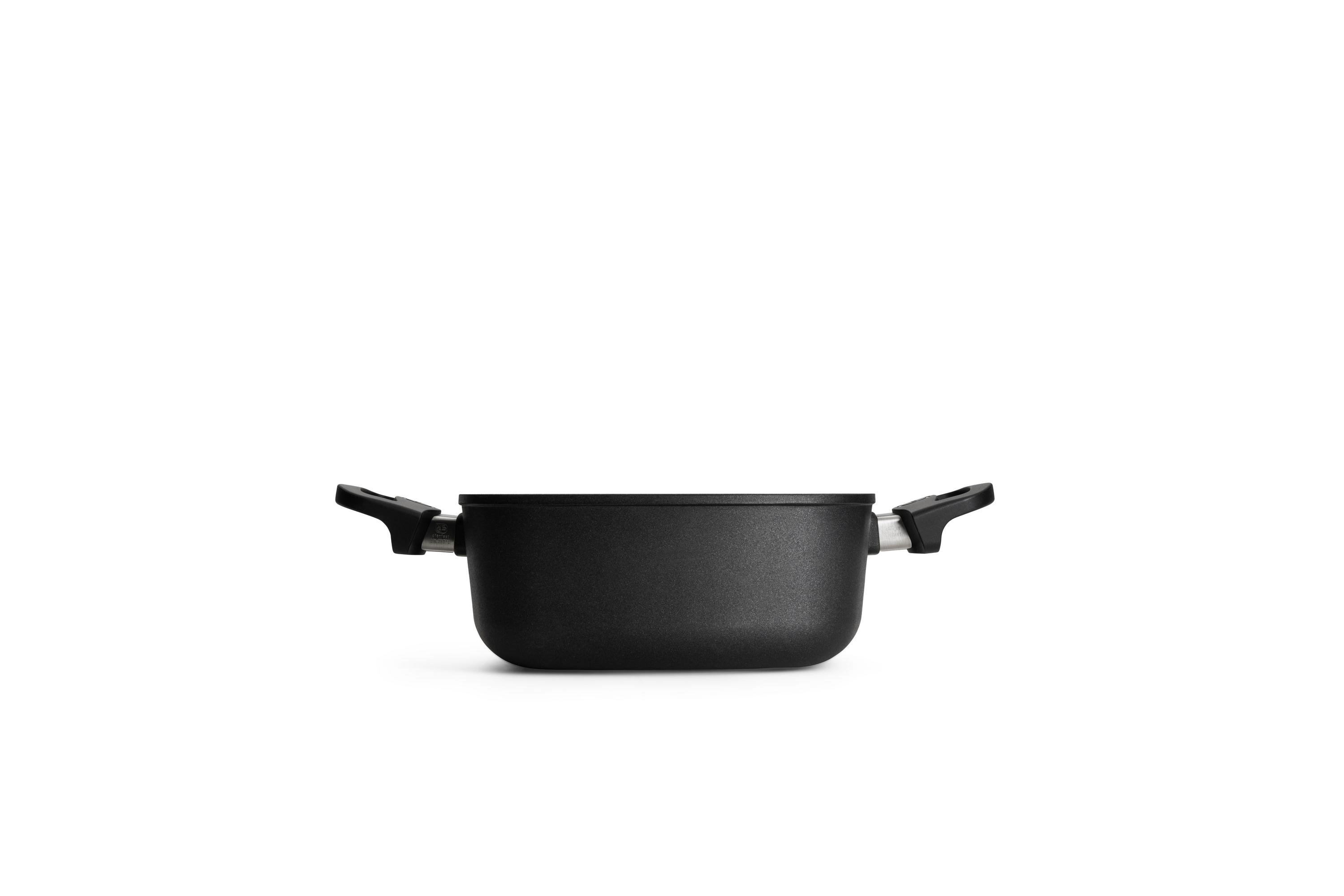Titan Best Guss-Kasserolle, viereckig Titan Best Guss-Kasserolle, viereckig Seitenansicht | 24x24cm | Ceran, Gas, Elektro, Halogen