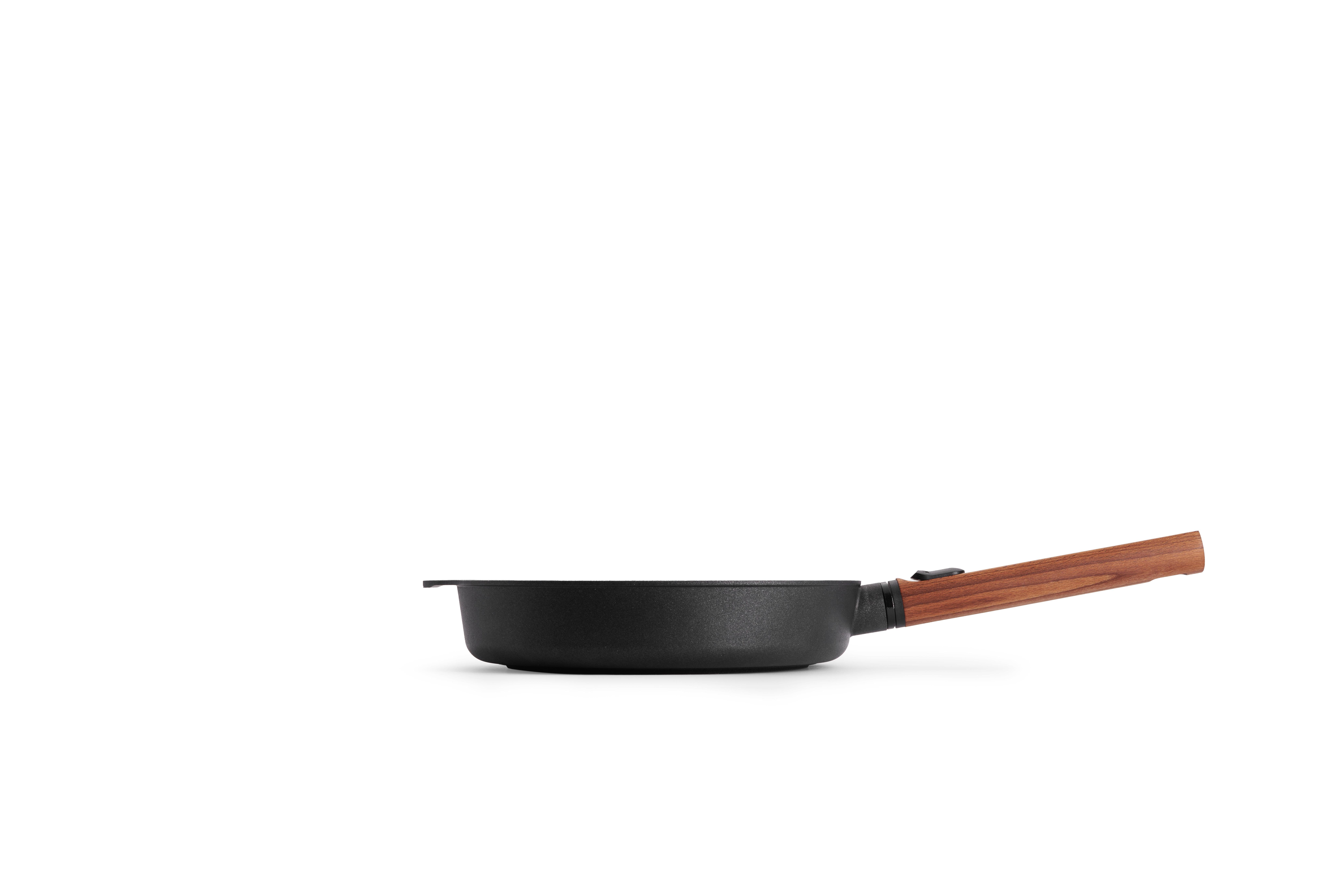 Eco Logic QXR Gusspfanne Eco Logic QXR Gusspfanne Seitenansicht | Holz - Abnehmbar | Alle Herdarten inkl. Induktion | 24 cm