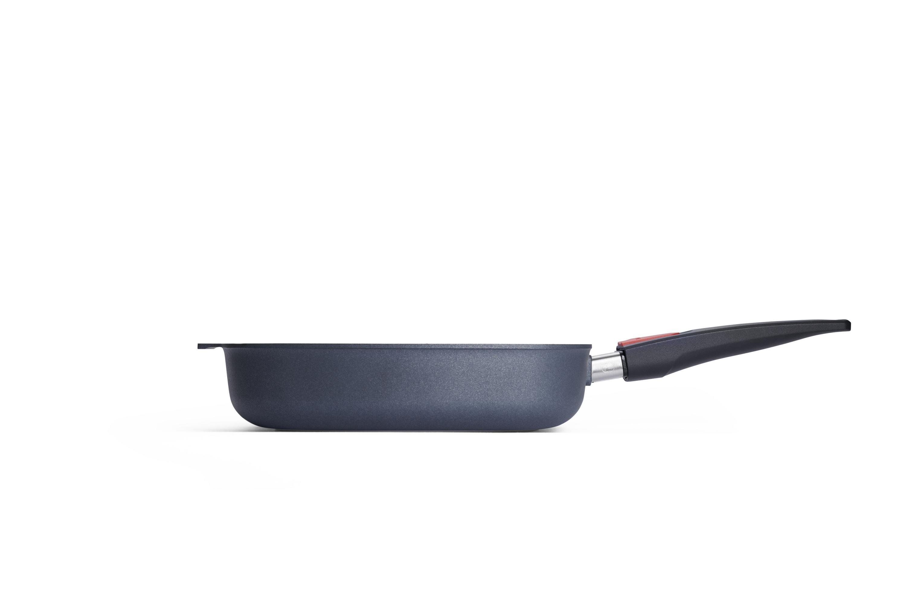 Diamond Lite Gusspfanne, viereckig Seitenansicht | Stiel - Abnehmbar | Ceran, Gas, Elektro, Halogen | 28x28cm