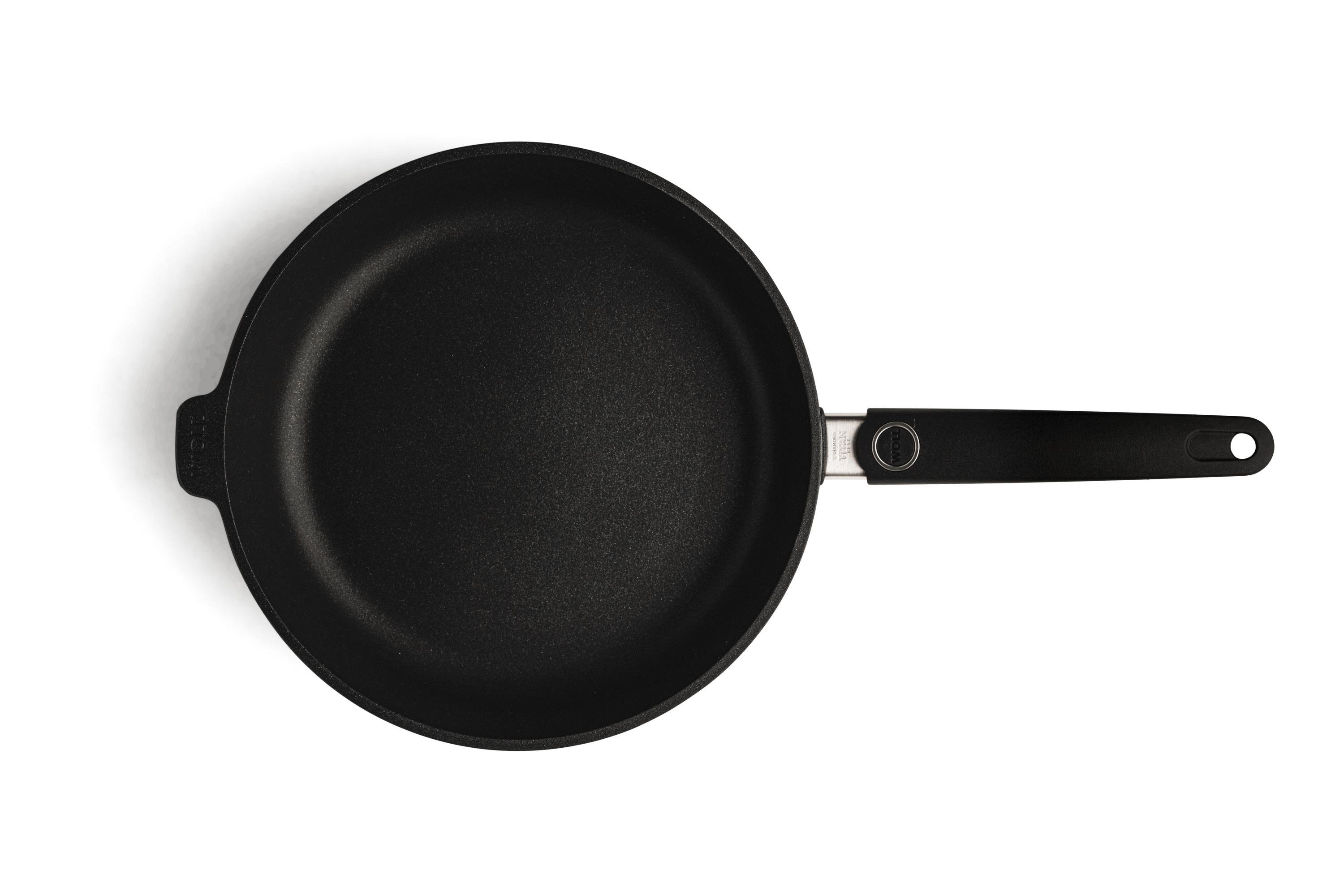 Titan Best Guss-Hochrandpfanne Draufsicht | Stiel - Fest | Ceran, Gas, Elektro, Halogen | 28cm
