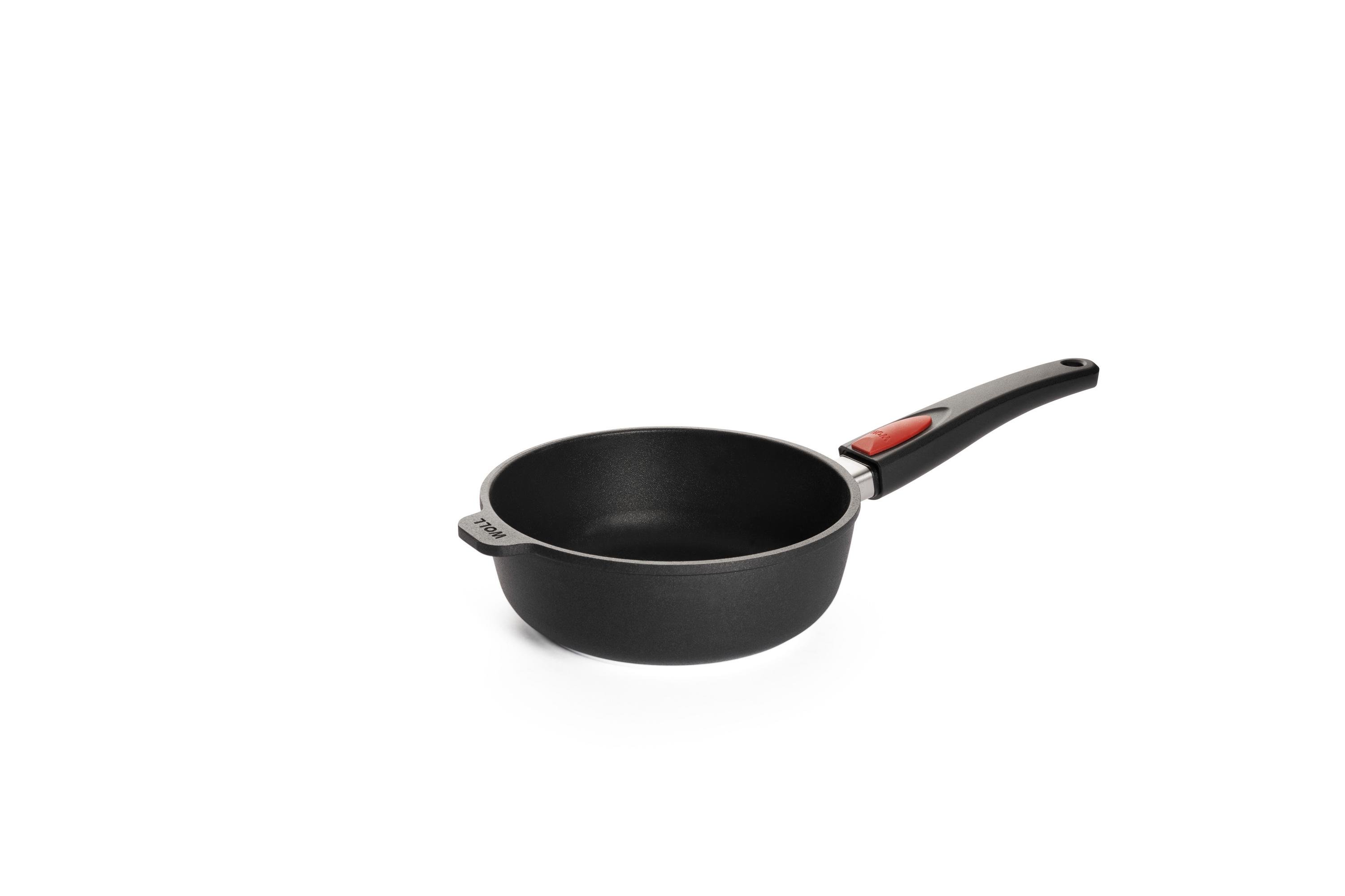 Titan Best Guss-Hochrandpfanne | 20cm | Stiel - Abnehmbar | Ceran, Gas, Elektro, Halogen