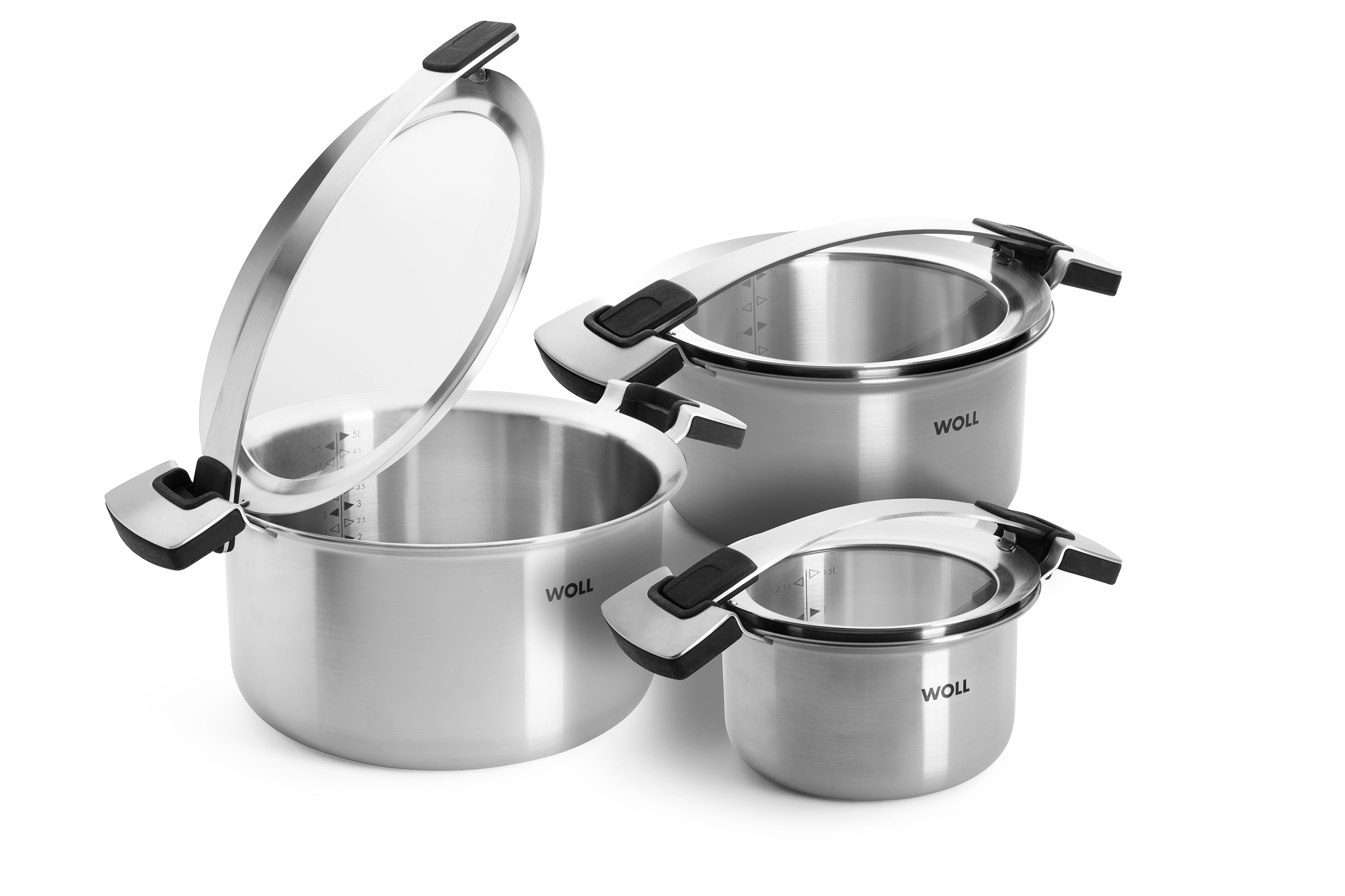 Concept Pro Topf-Set, 6-tlg., Ø 24 + 20 + 16 cm