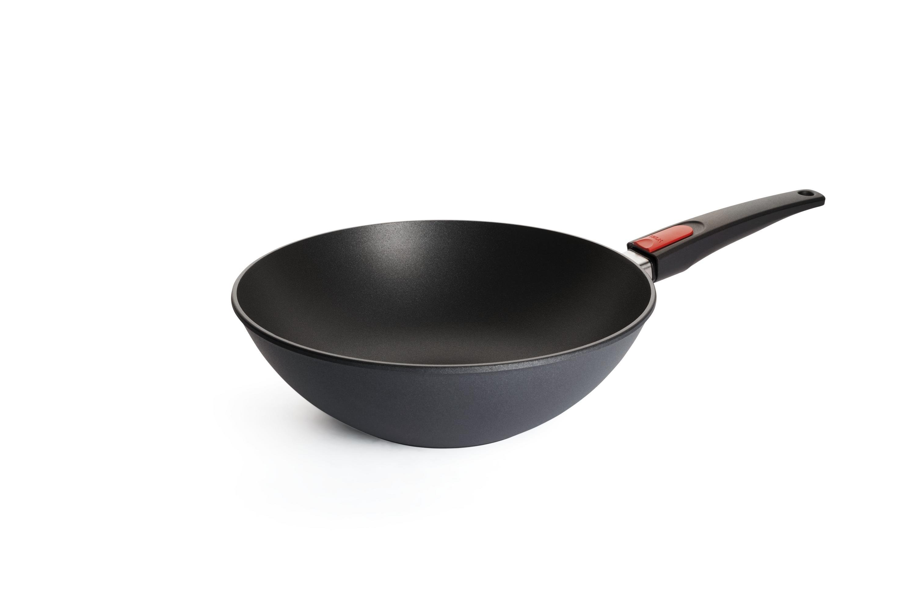 11030DPS_11030DPI_3Quarter Diamond Lite Guss-Wok- und Rührpfanne | Stiel - Abnehmbar | Ceran, Gas, Elektro, Halogen | 30cm