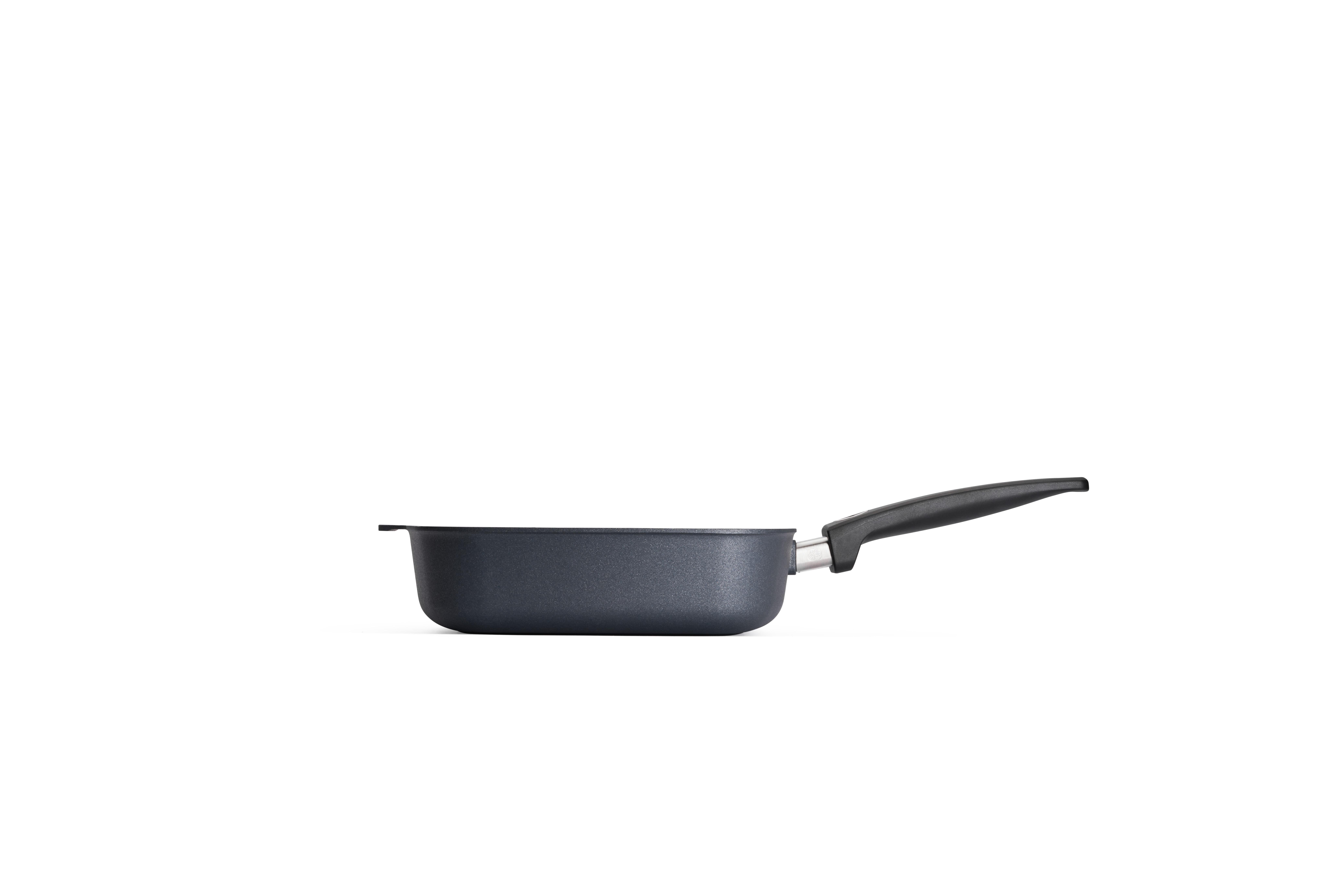 Diamond Lite Gusspfanne, rechteckig Seitenansicht | Stiel - Fest | 30x26cm | Ceran, Gas, Elektro, Halogen
