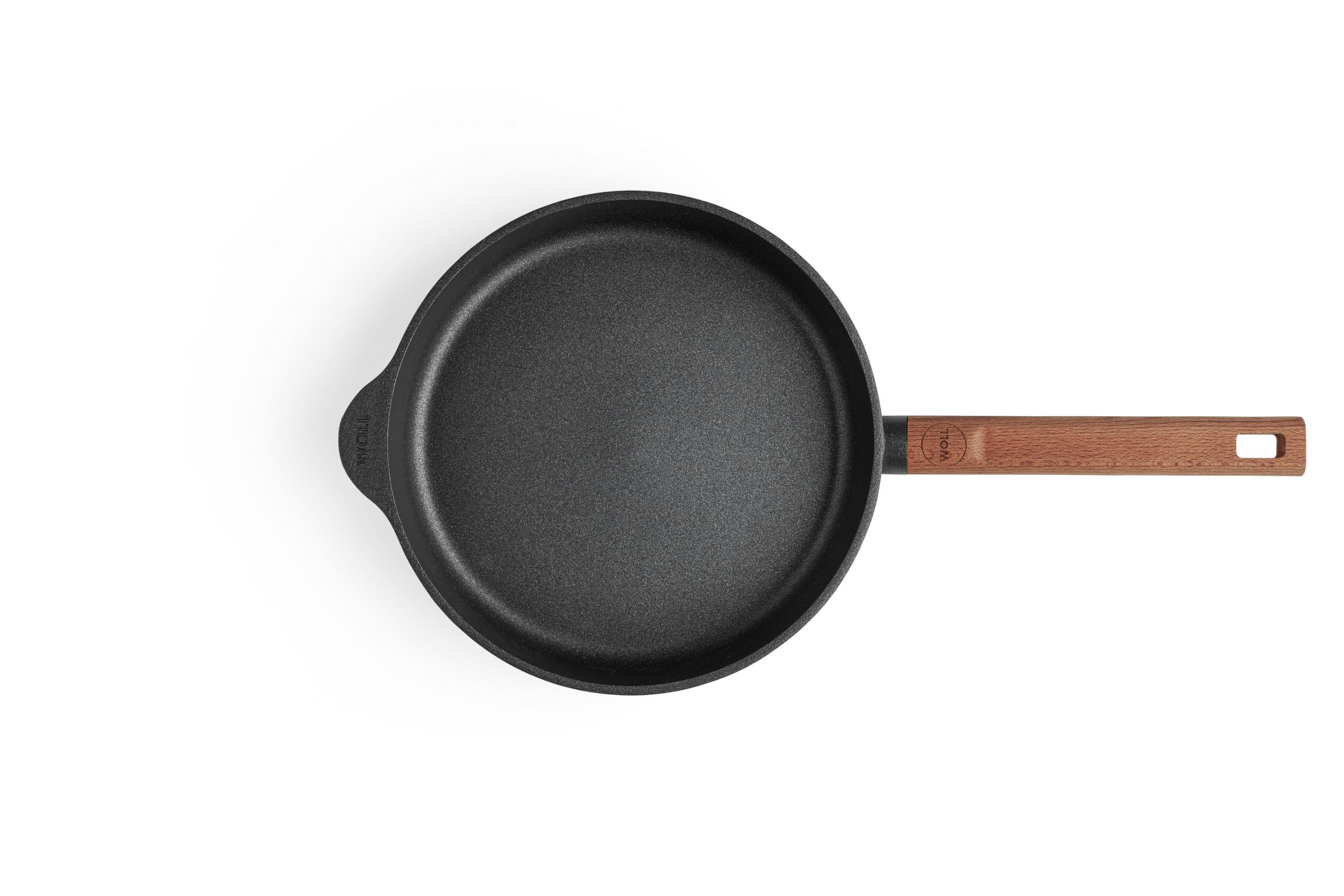 Eco Logic QXR Gusspfanne Draufsicht | Holz - Fest | Alle Herdarten inkl. Induktion | 24 cm