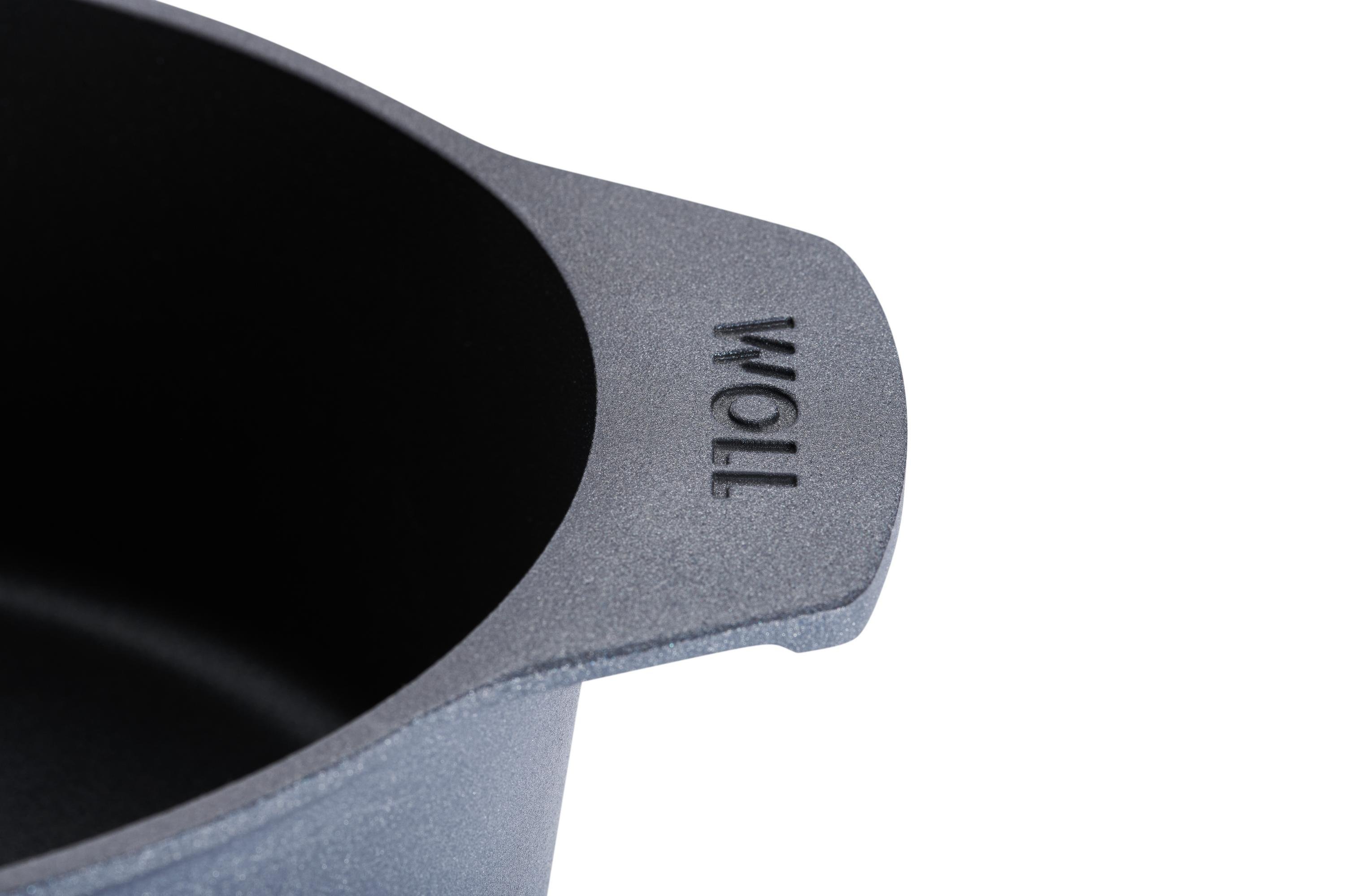 2722DPS_2722DPI_Detail Diamond Lite Gussbräter mit Glasdeckel und Silikongriffen Detailansicht | Alle Herdarten inkl. Induktion | 27x22cm