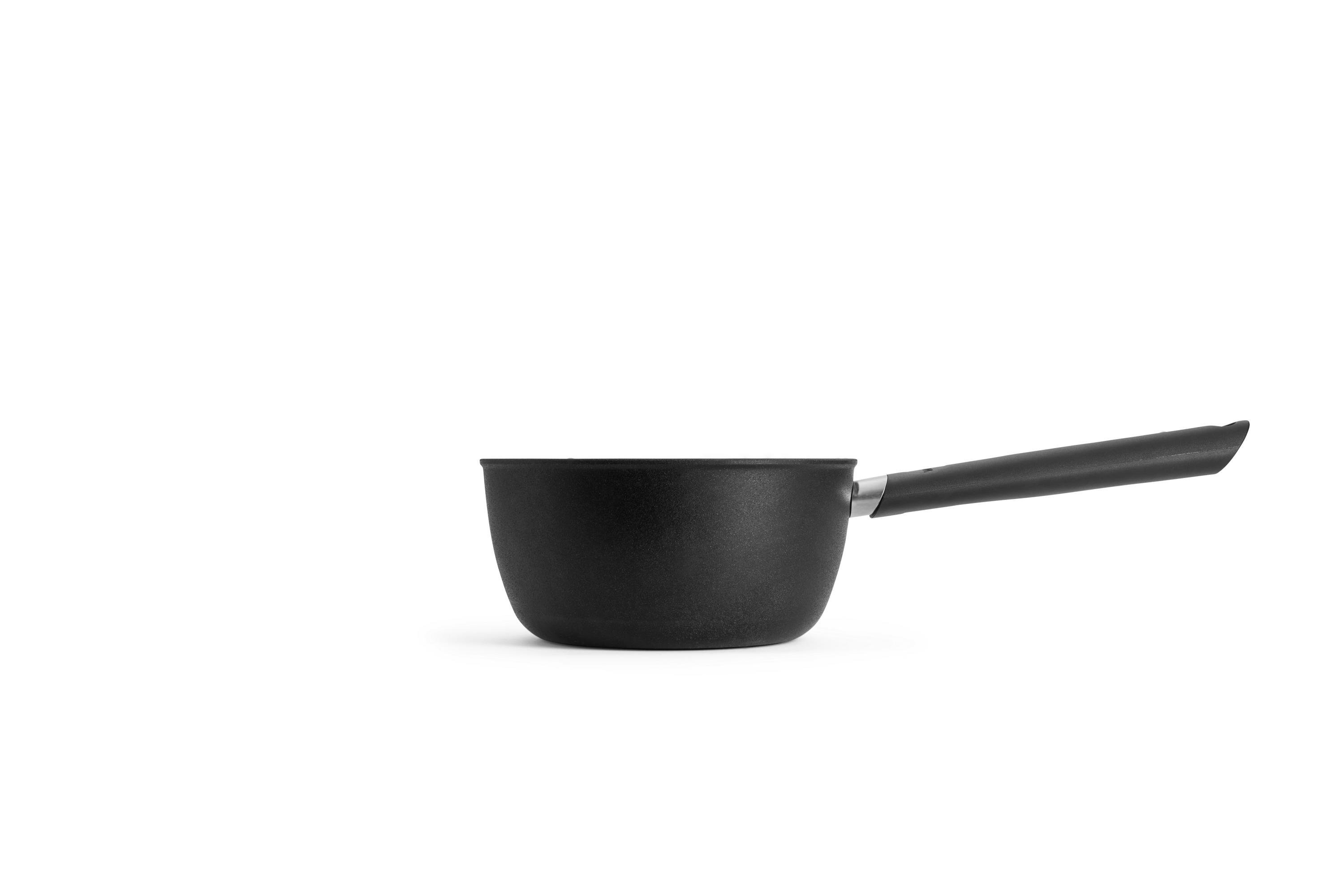 EcoLite QXR Guss-Stieltopf Seitenansicht | Fester Stiel | Alle Herdarten inkl. Induktion | 18 cm
